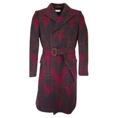 NEW Dries Van Noten Zigzag Wool Coat size M