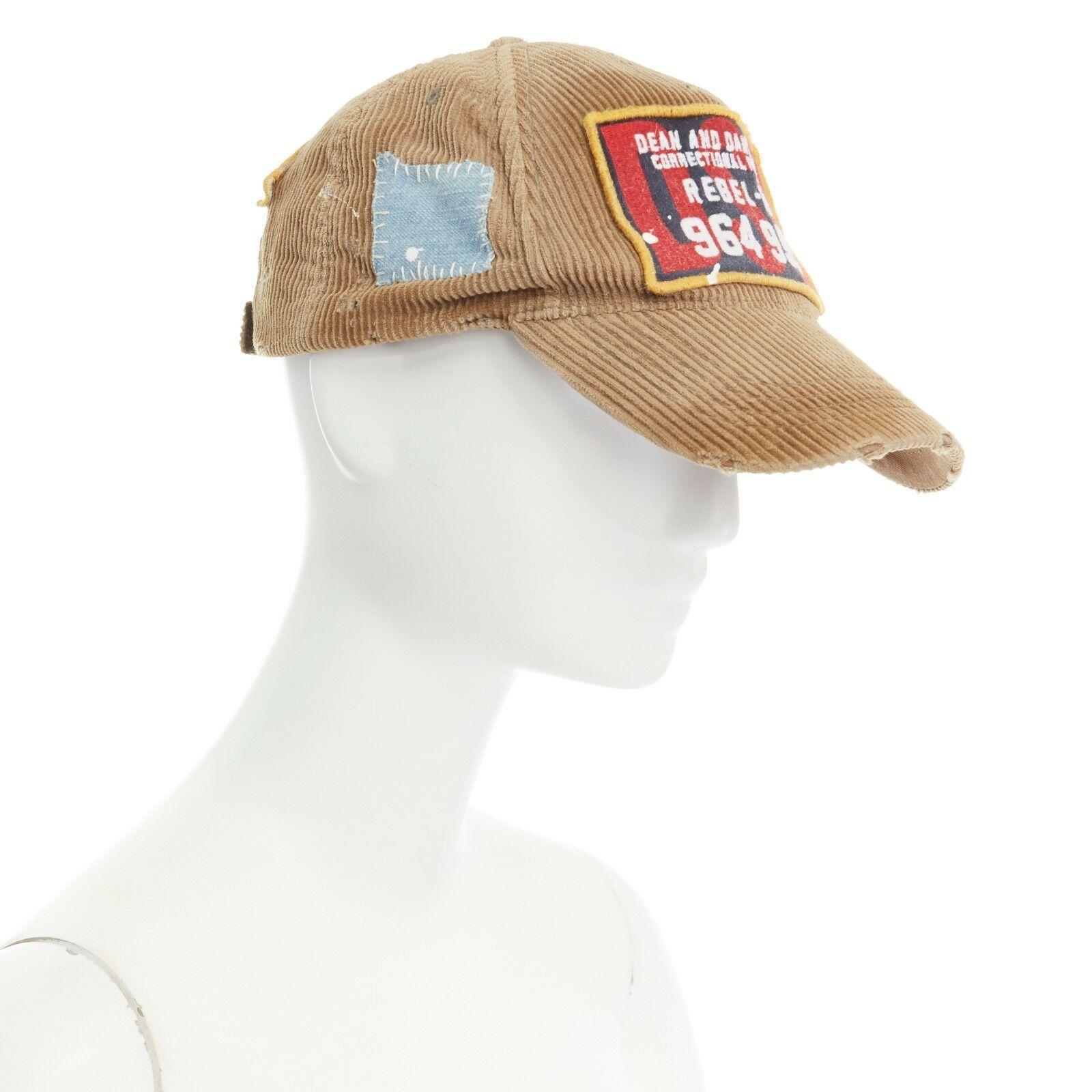 new DSQUARED2 D2 beige paint splattered logo badge distressed corduroy dad cap
DSQUARED2
BEIGE CORDUROY. PAINT SPLATTERED. 
LOGO BADGE . DISTRESSED. BASEBALL CAP. HAT

CONDITION
Brand New with Tags

.MEASUREMENTS
Length (top to front): 25.5cm /