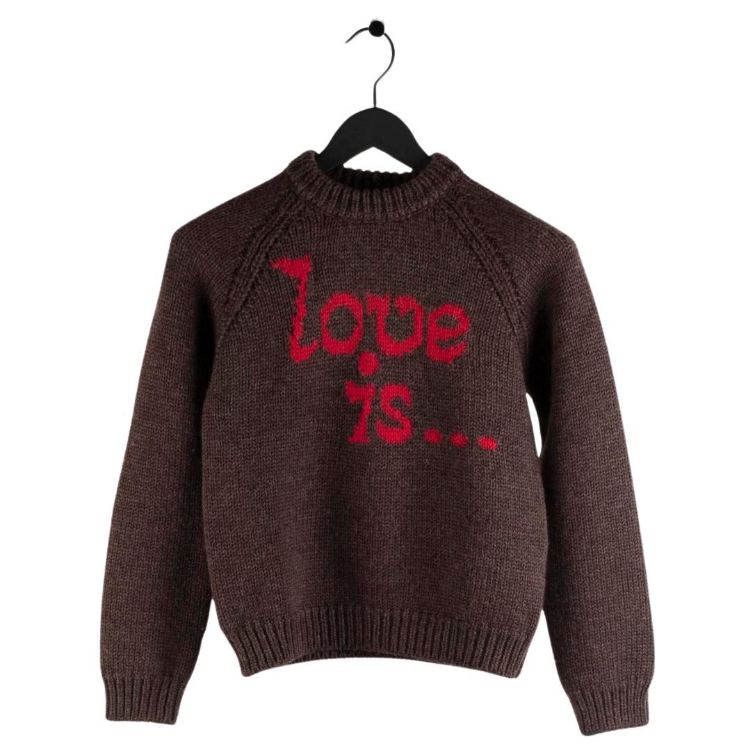 New Dsquared2 Wool Knit Woman Love Is Sweater Size M, S479 For Sale