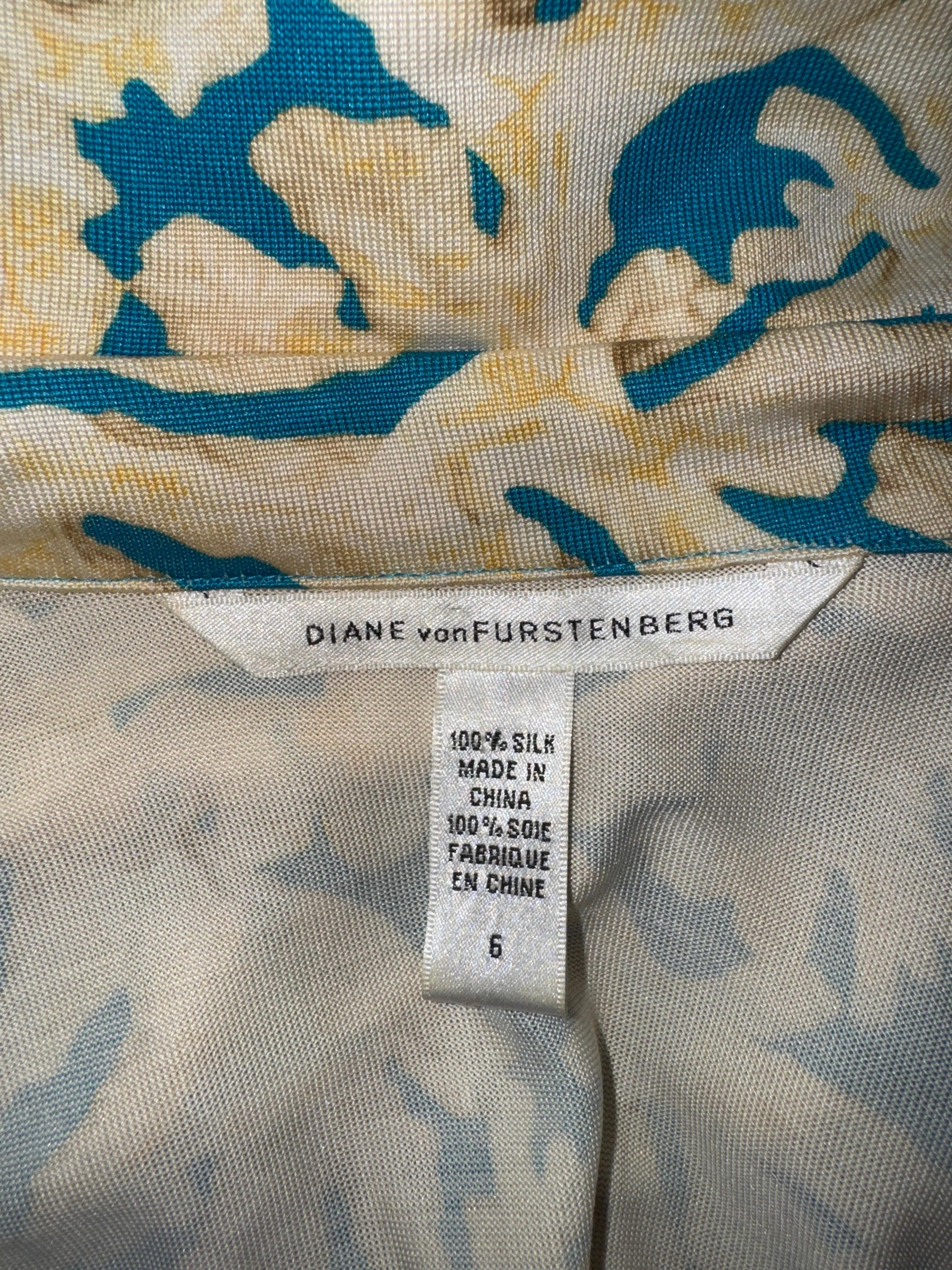 NEW DVF Diane von Furstenberg Signature Silk Wrap Dress 6 For Sale 4