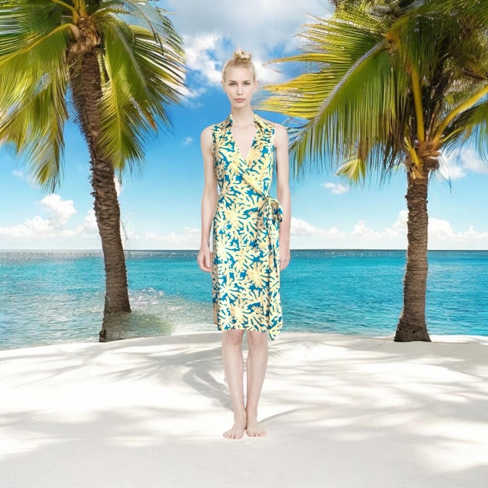 NEW DVF Diane von Furstenberg Signature Silk Wrap Dress 6 For Sale 5