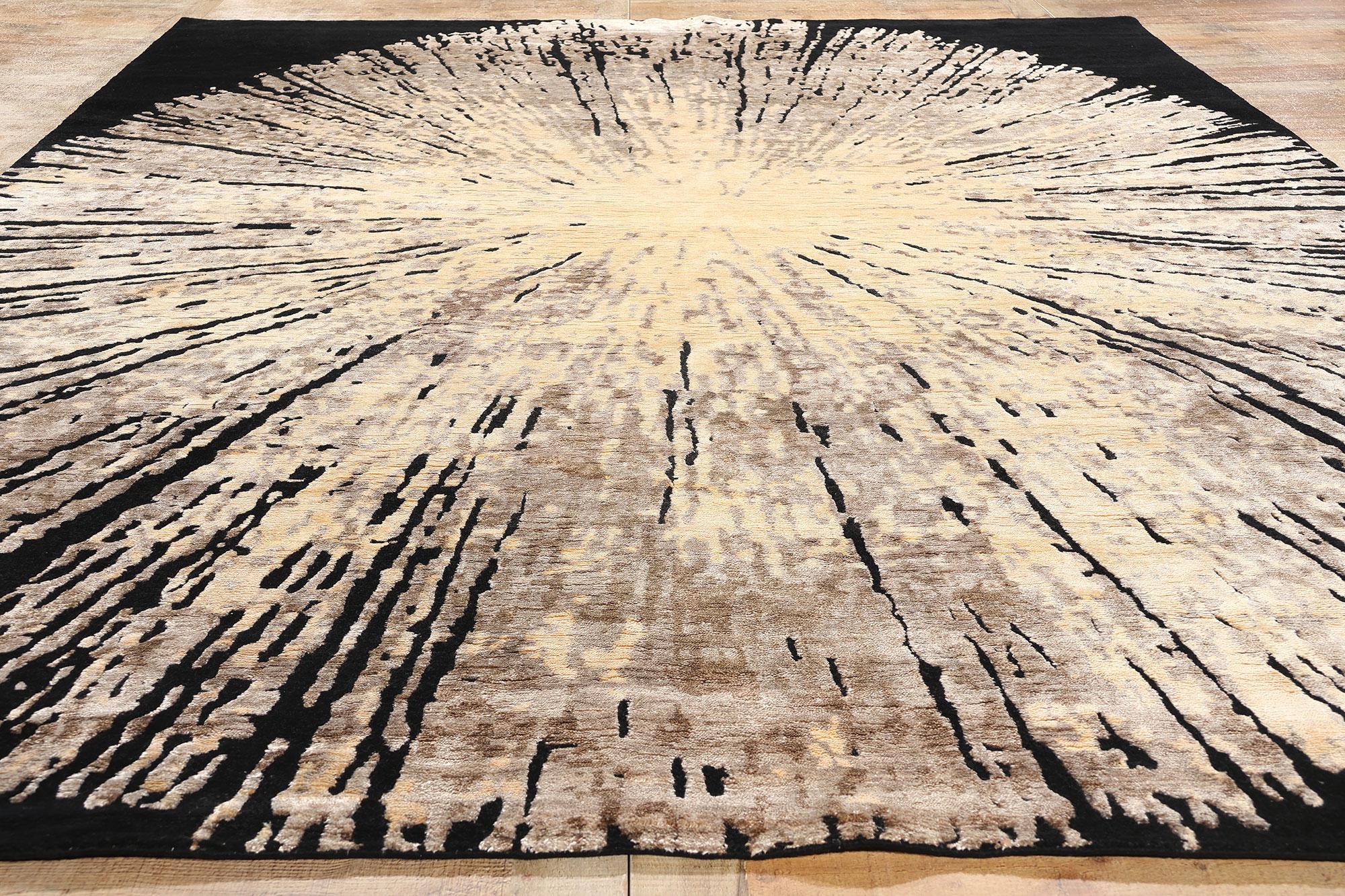 New Contemporary Biophilic Wool and Silk Carpet For Sale 2