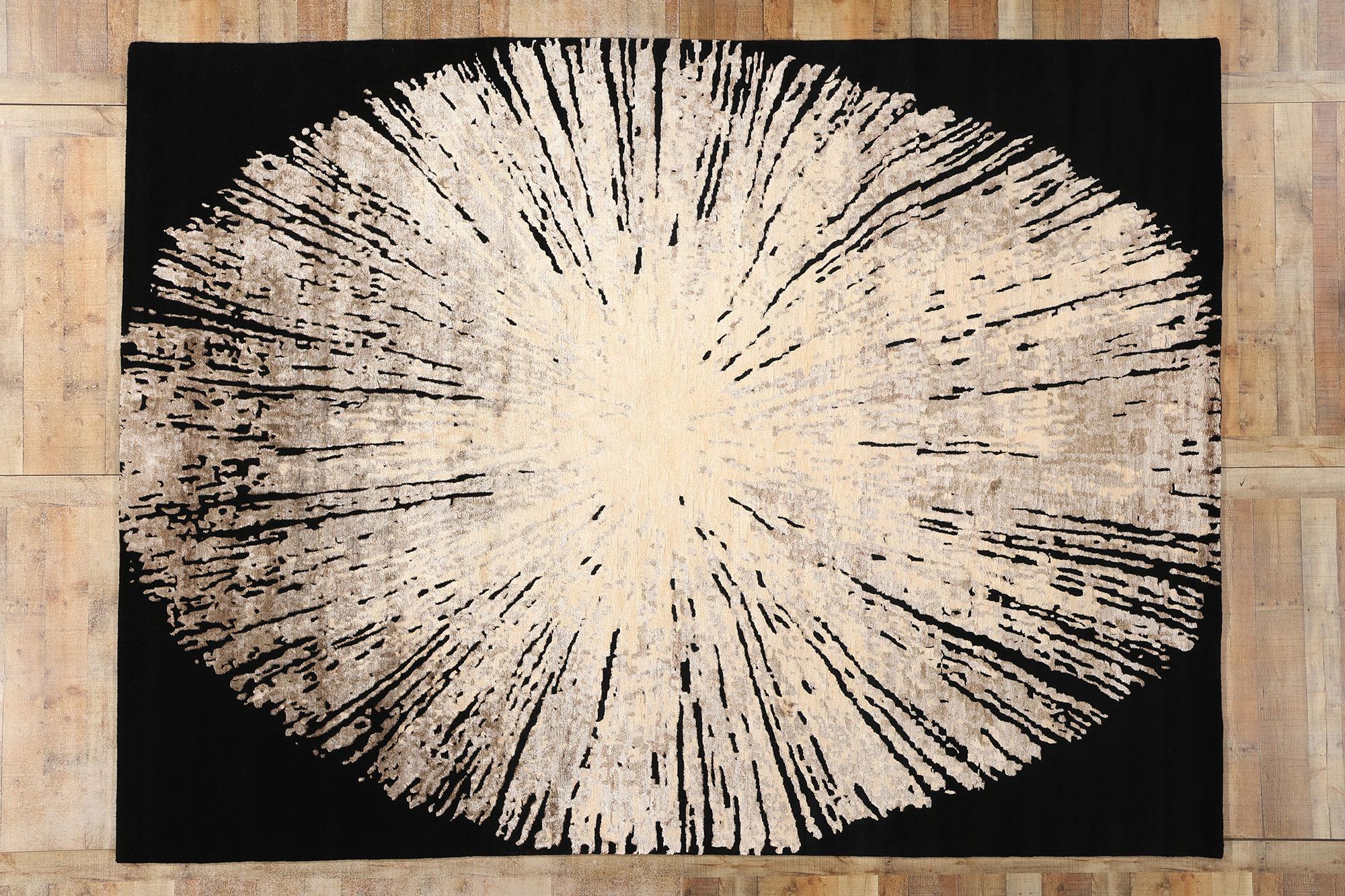 New Contemporary Biophilic Wool and Silk Carpet For Sale 3