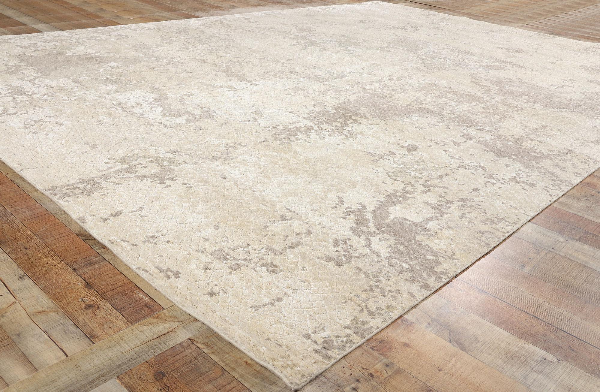 XXIe siècle et contemporain New Earth-Tone Contemporary Organic Modern Biophilic Wool & Silk Area Rug (tapis de sol en laine et soie) en vente
