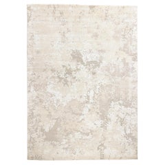 New Earth-Tone Contemporary Organic Modern Biophilic Wool & Silk Area Rug