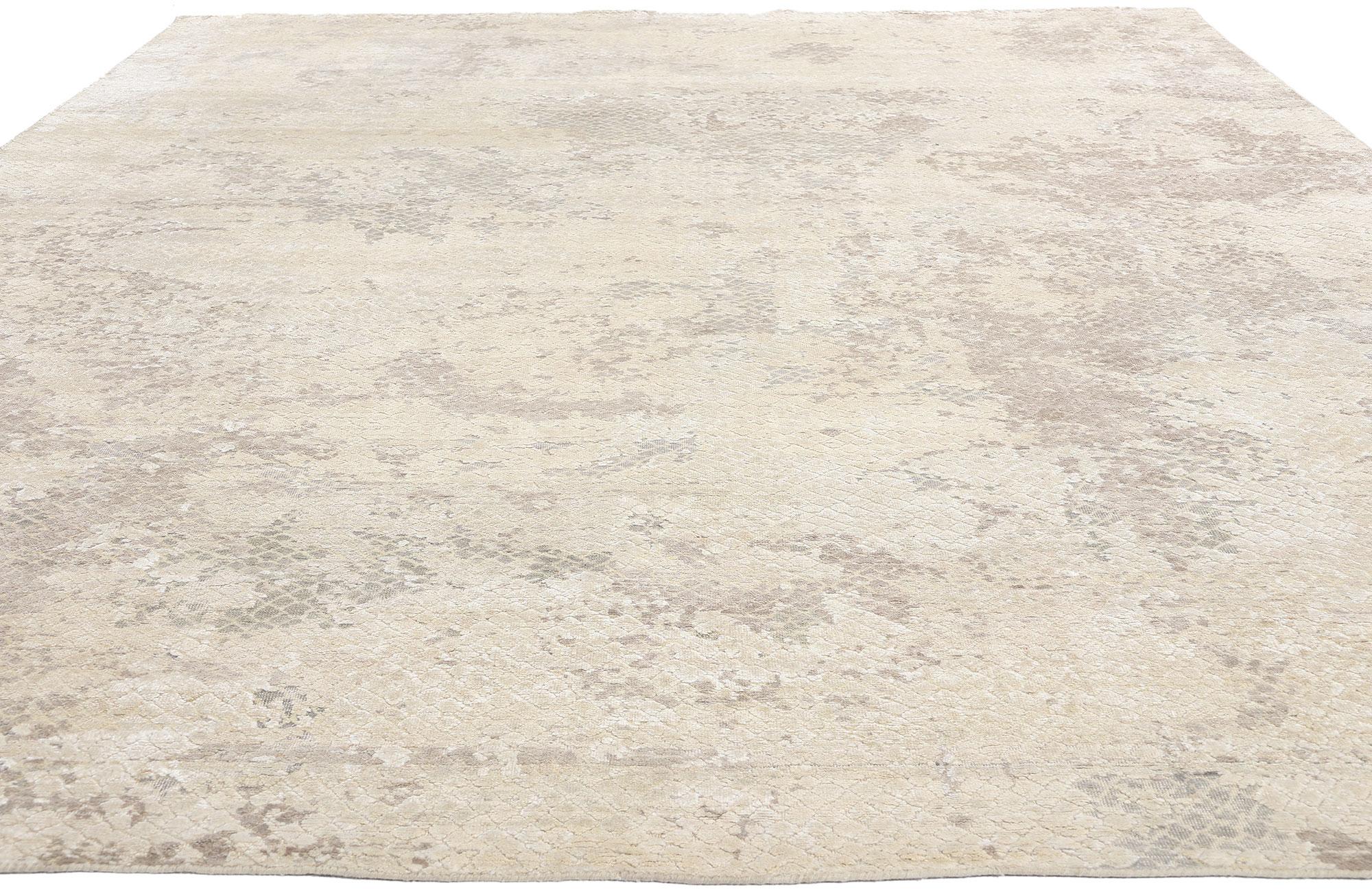 Neuer erdfarbener, hochlehner, organischer, moderner Biophiler Teppich, 08'09 x 11'10 (Moderne) im Angebot