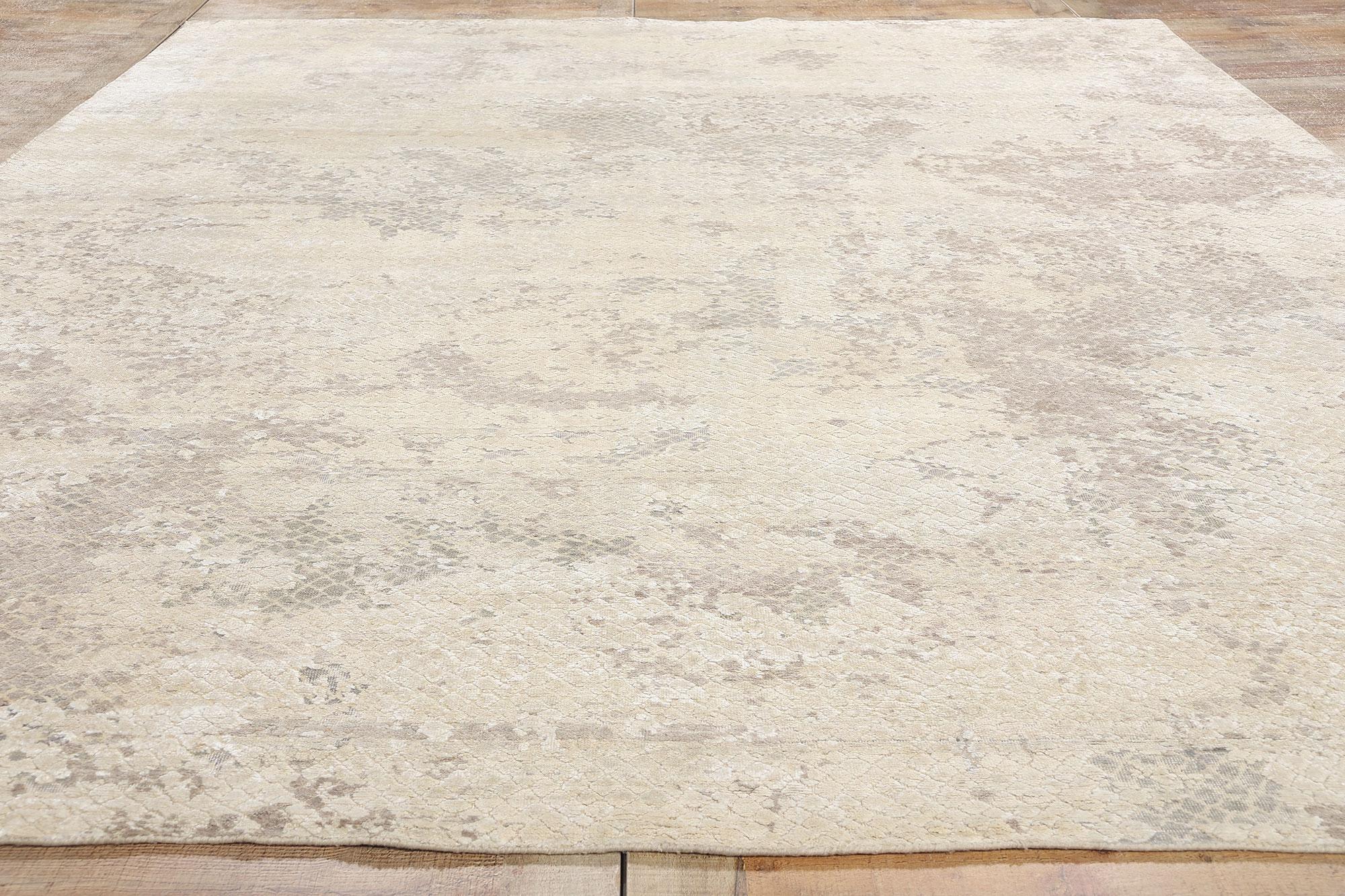 Neuer erdfarbener, hochlehner, organischer, moderner Biophiler Teppich, 08'09 x 11'10 (Wolle) im Angebot