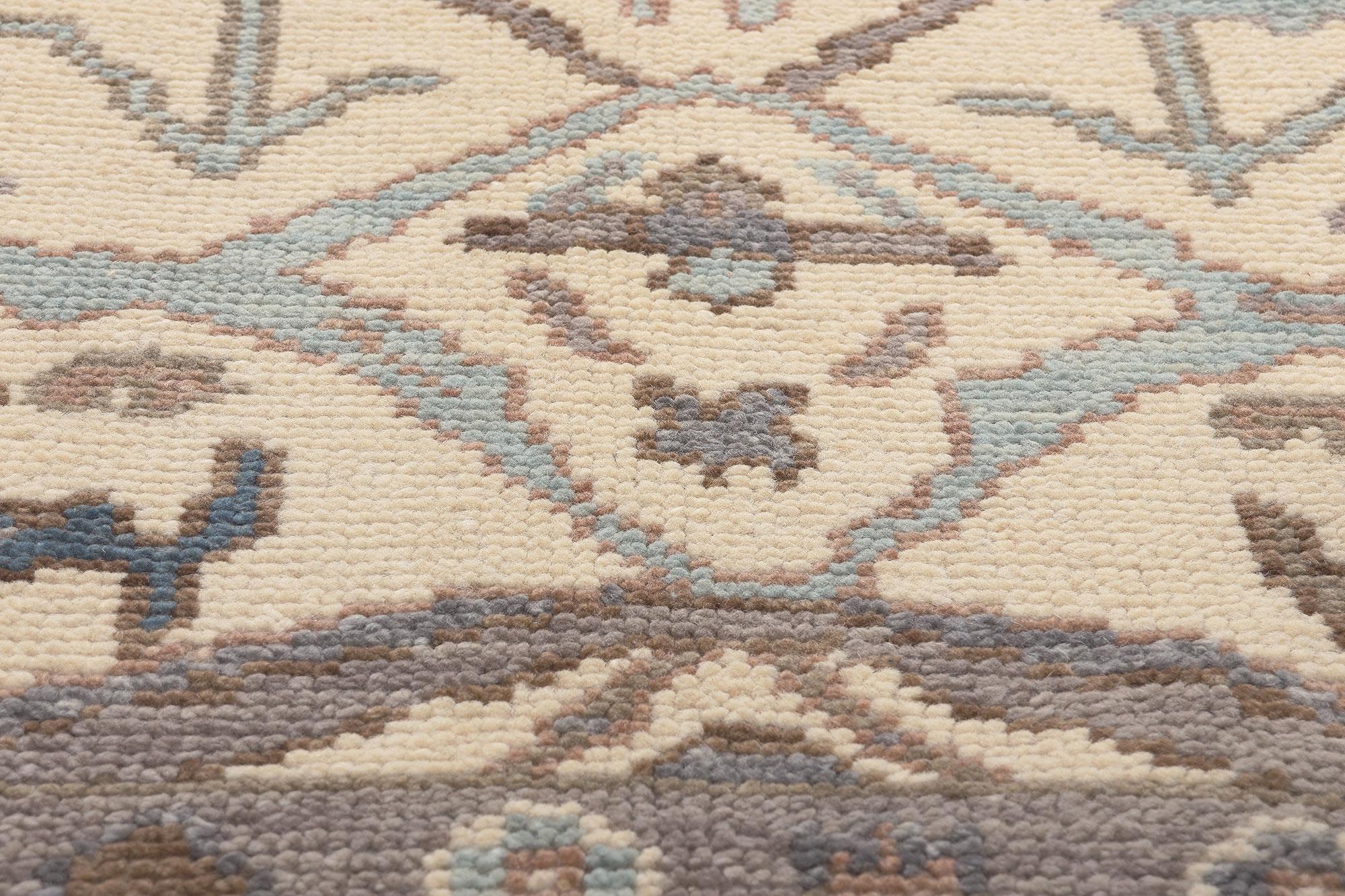 New Earth-Tone Modern Oushak Rug, Effortlessly Chic and Versatile In New Condition For Sale In Dallas, TX