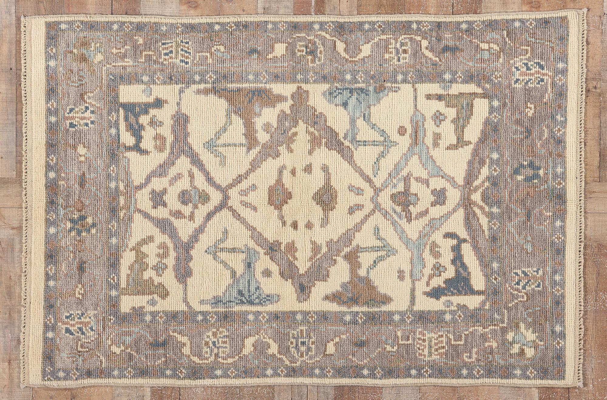 Nouveau tapis moderne Oushak de couleur terre, chic et polyvalent en vente 1