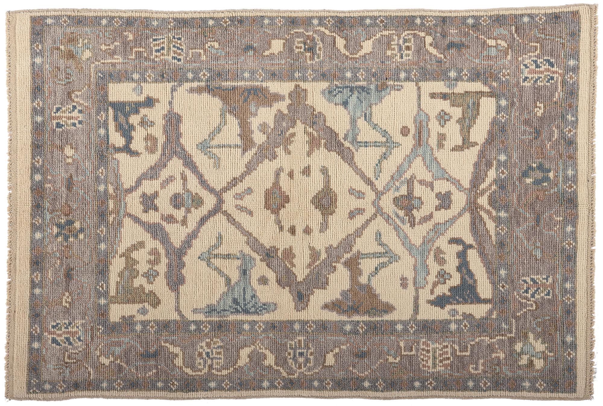 Nouveau tapis moderne Oushak de couleur terre, chic et polyvalent en vente 2
