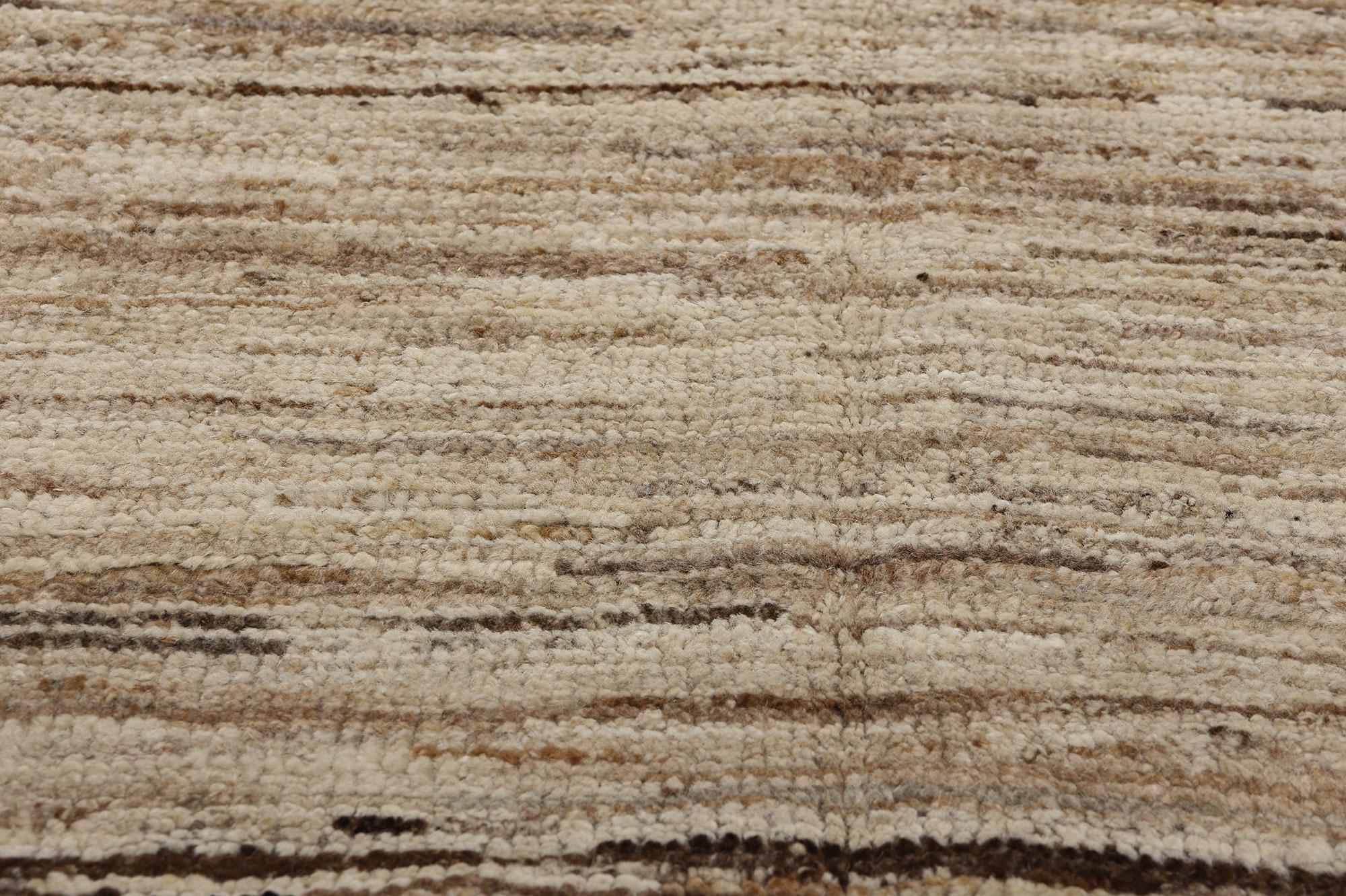 Contemporary New Earth-Tone Moroccan Biophilic Shibui Rug Inspired by Nature For Sale