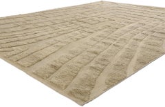 New Earth-Tone Moroccan High and Low Biophilic Rug