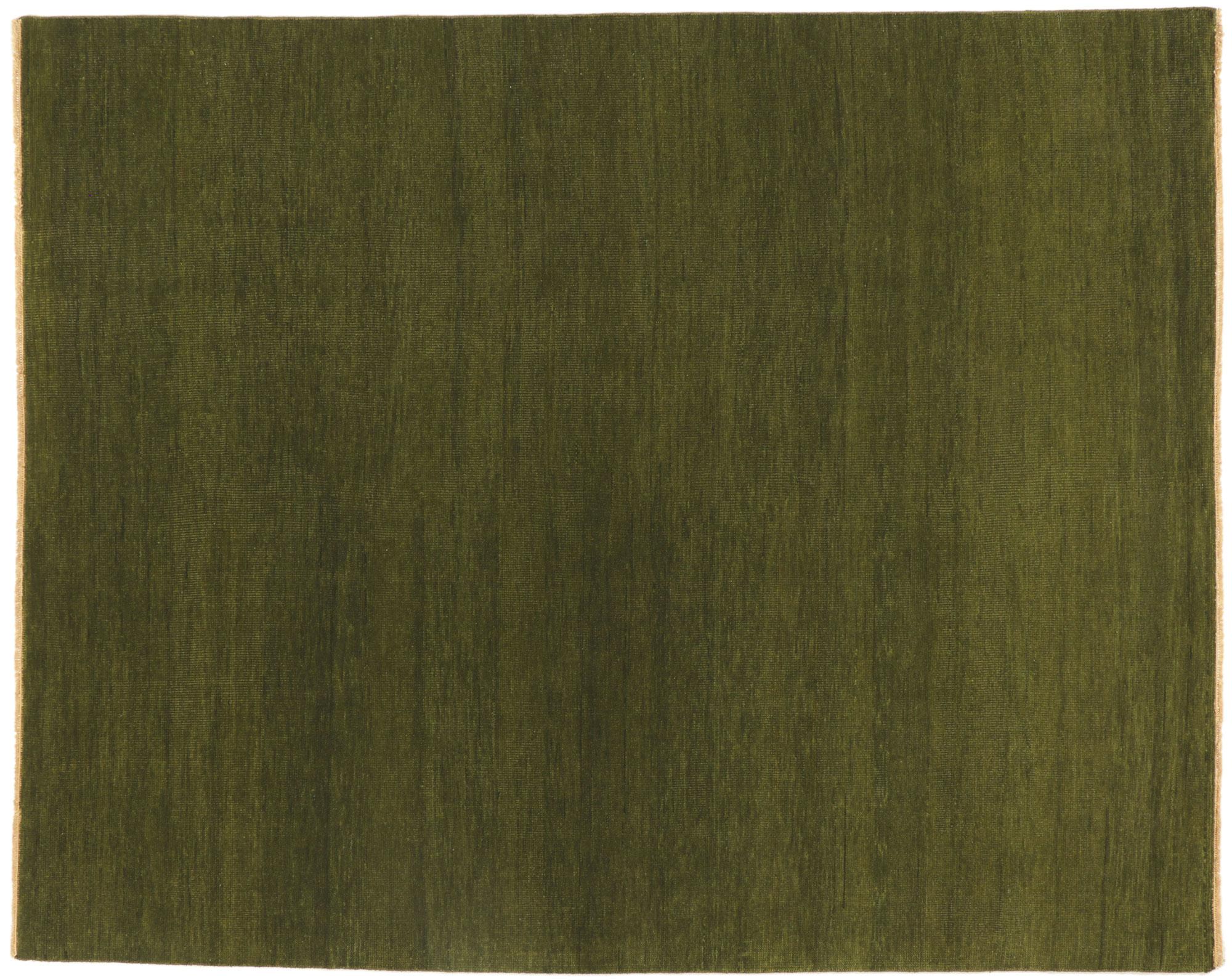 New Moss-Olive Green Modern Rug with Biophilic Design Style For Sale 3