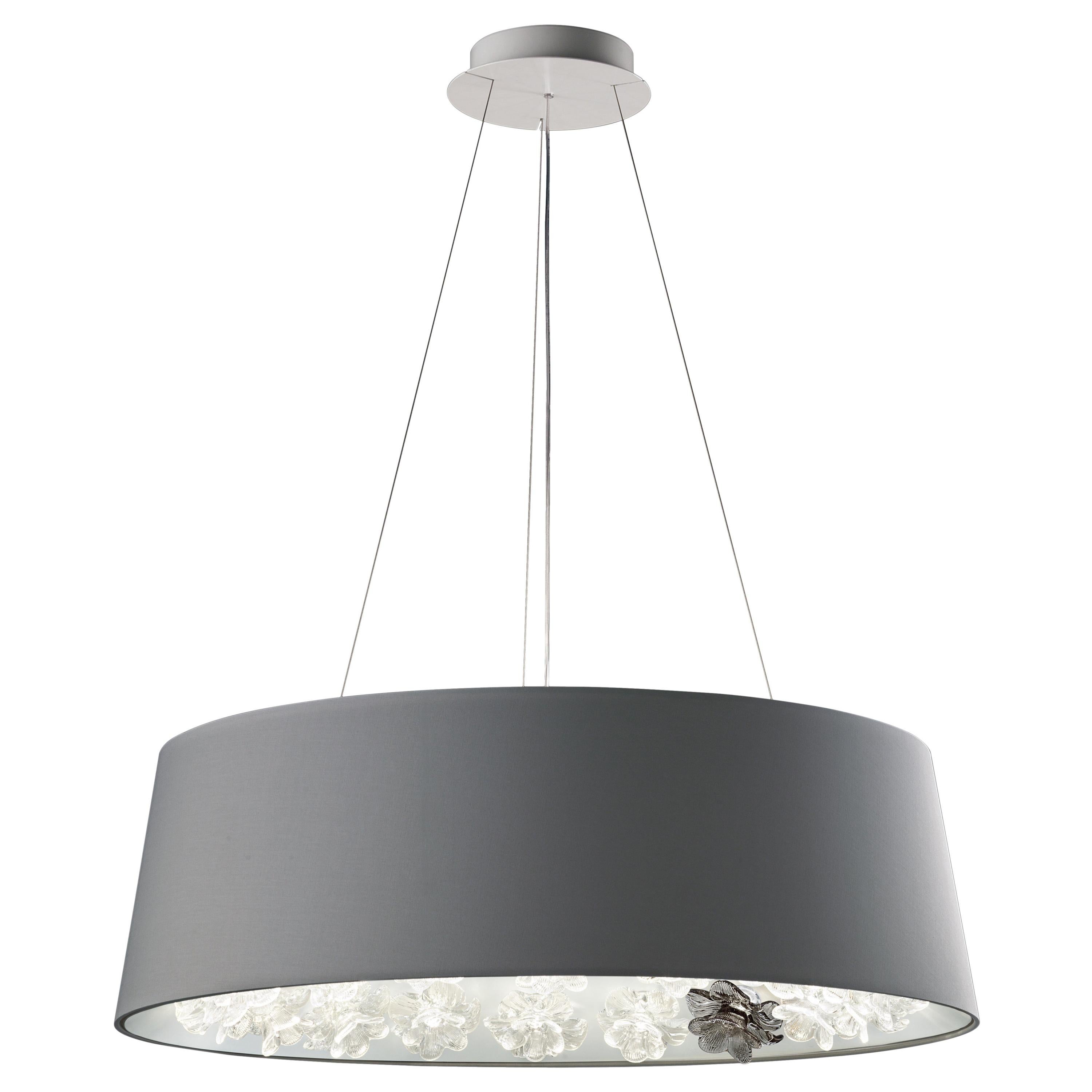 Gray (Grey_IC) New Eden 7346 Suspension Lamp in Glass, by Daniela Puppa and Francesca Martelli