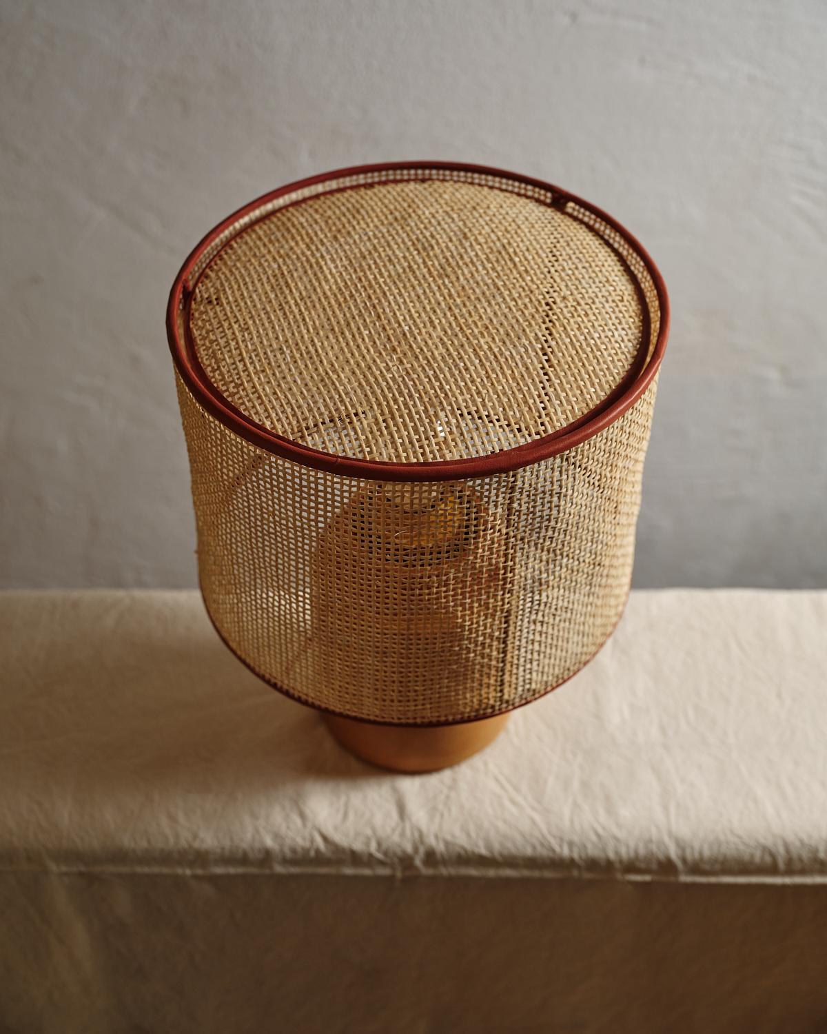 Post-Modern New Edition 2025 Medium Sonora Rattan Table Lamp by NASSI For Sale