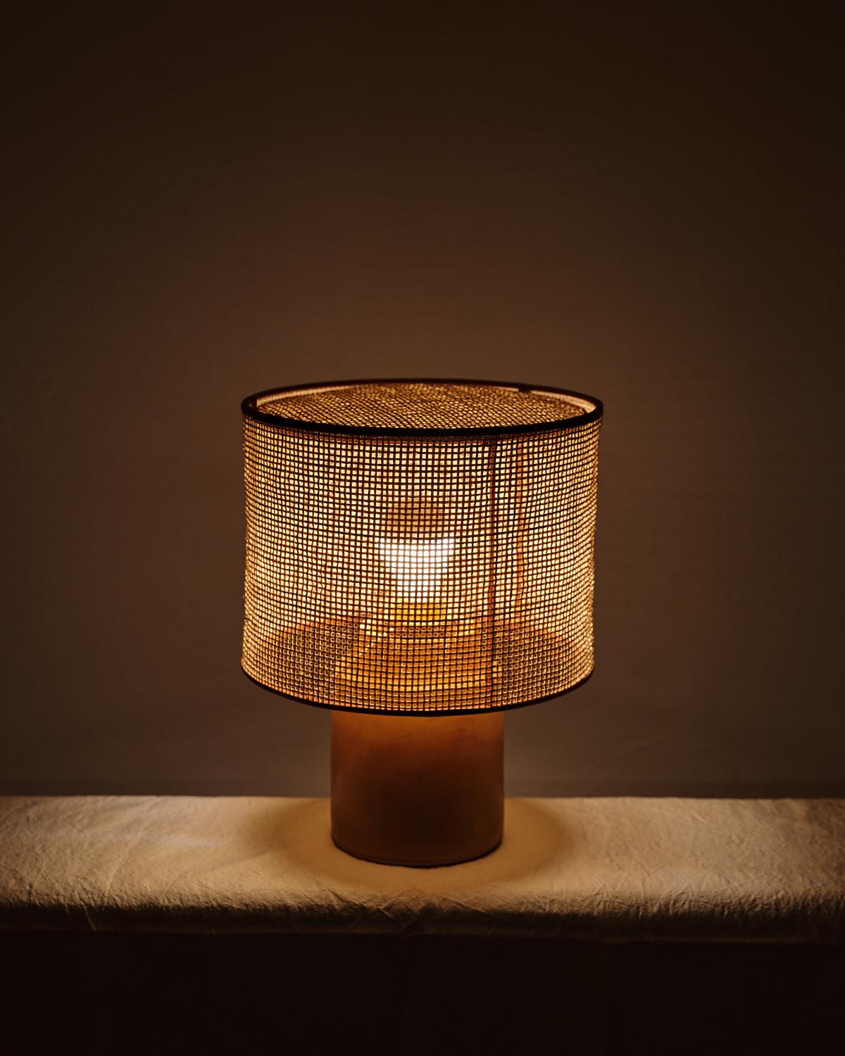Italian New Edition 2025 Medium Sonora Rattan Table Lamp by NASSI For Sale