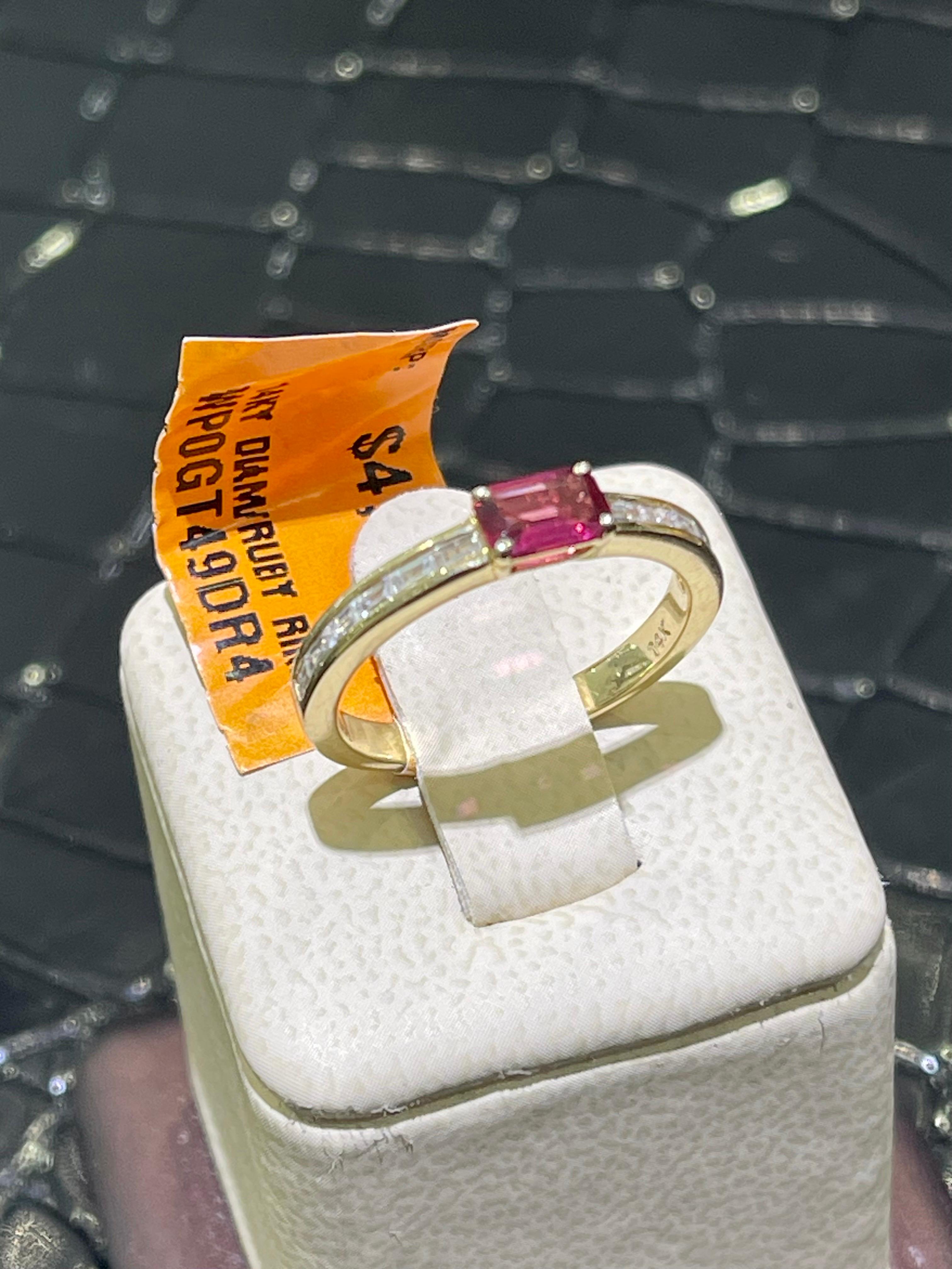 New Effy Diamond & Ruby Ring In 14k For Sale 1