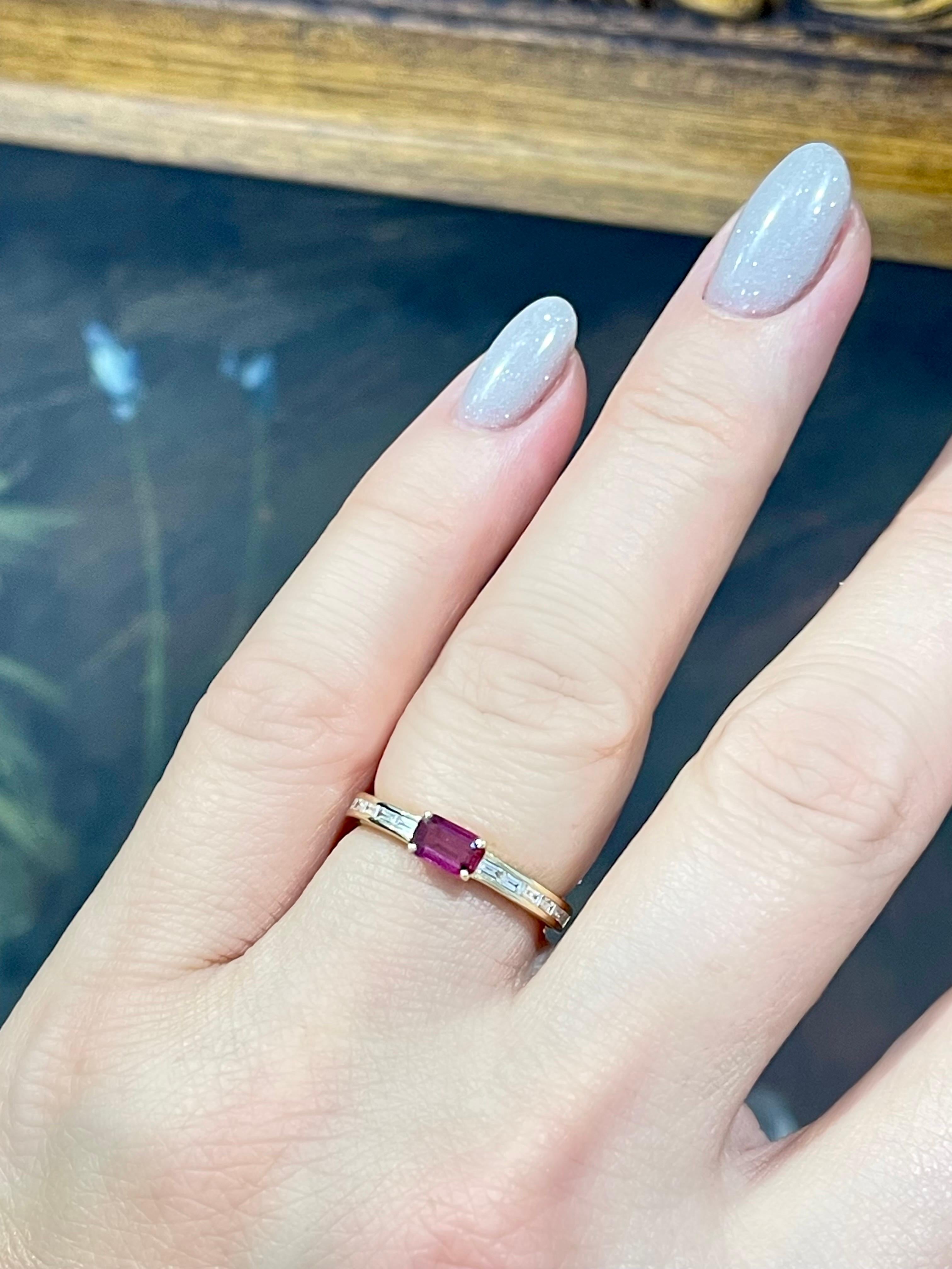 New Effy Diamond & Ruby Ring In 14k For Sale 2