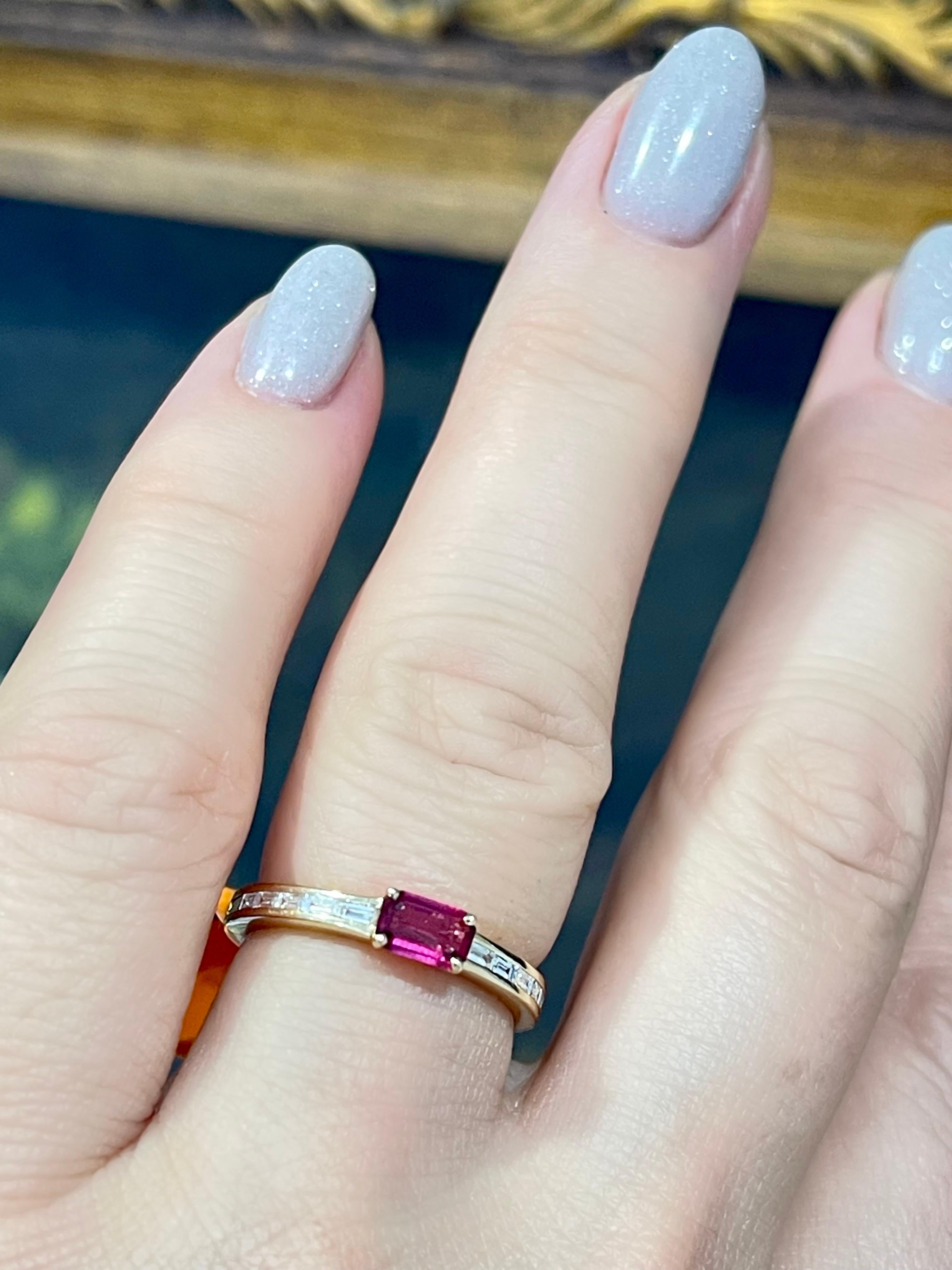 New Effy Diamond & Ruby Ring In 14k For Sale 3