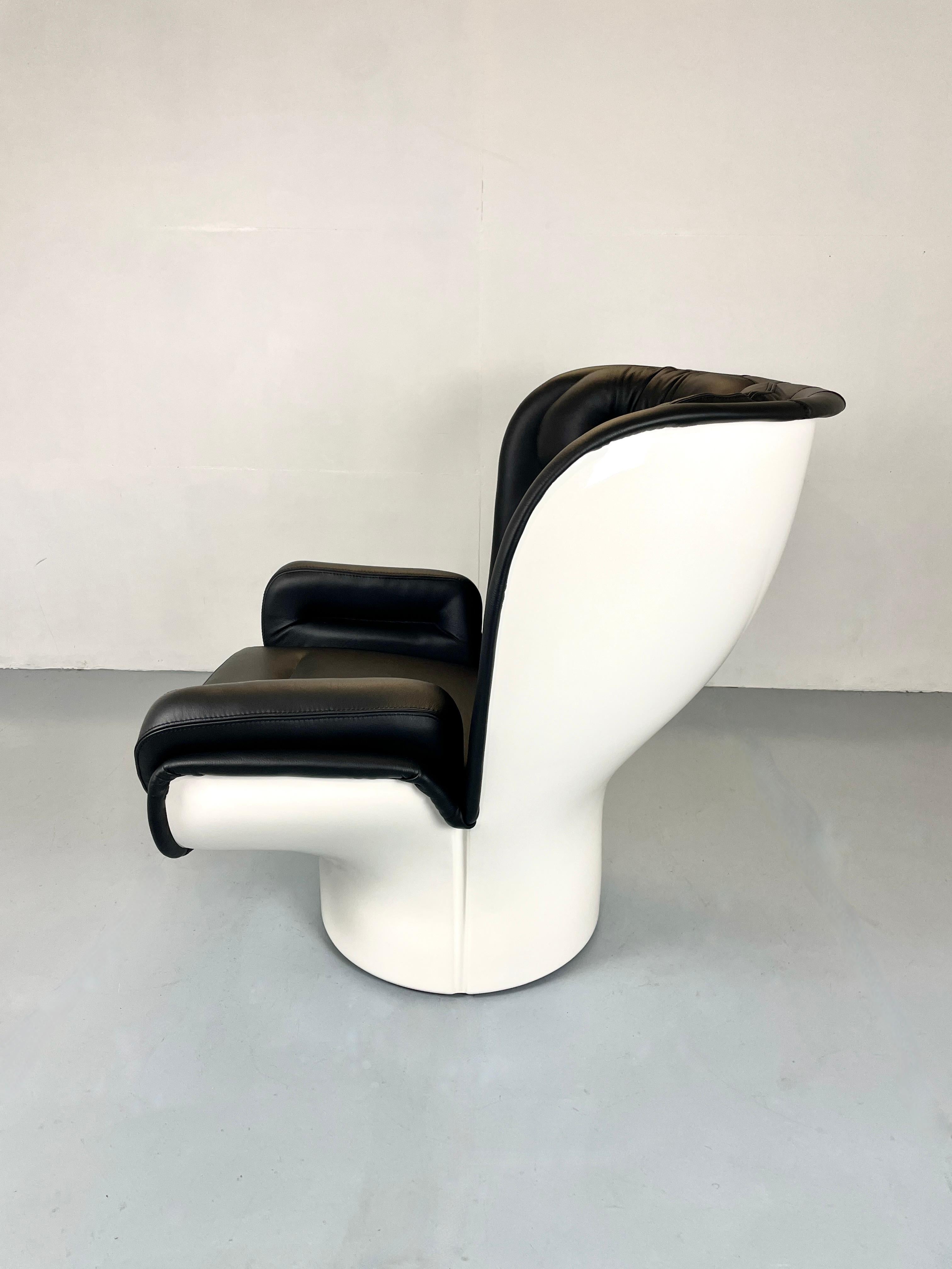 Leather NEW Elda Chair by Joe Colombo for Longhi, Italy For Sale