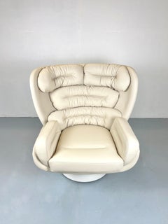 NEW Elda Chair by Joe Colombo for Longhi, Italy  in white & taupe