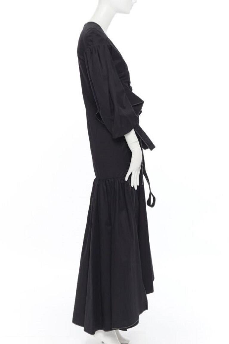 new ELLERY 2018 black ruffle ruffle cut out waist rusched Victorian dress UK6 XS In New Condition For Sale In Hong Kong, NT