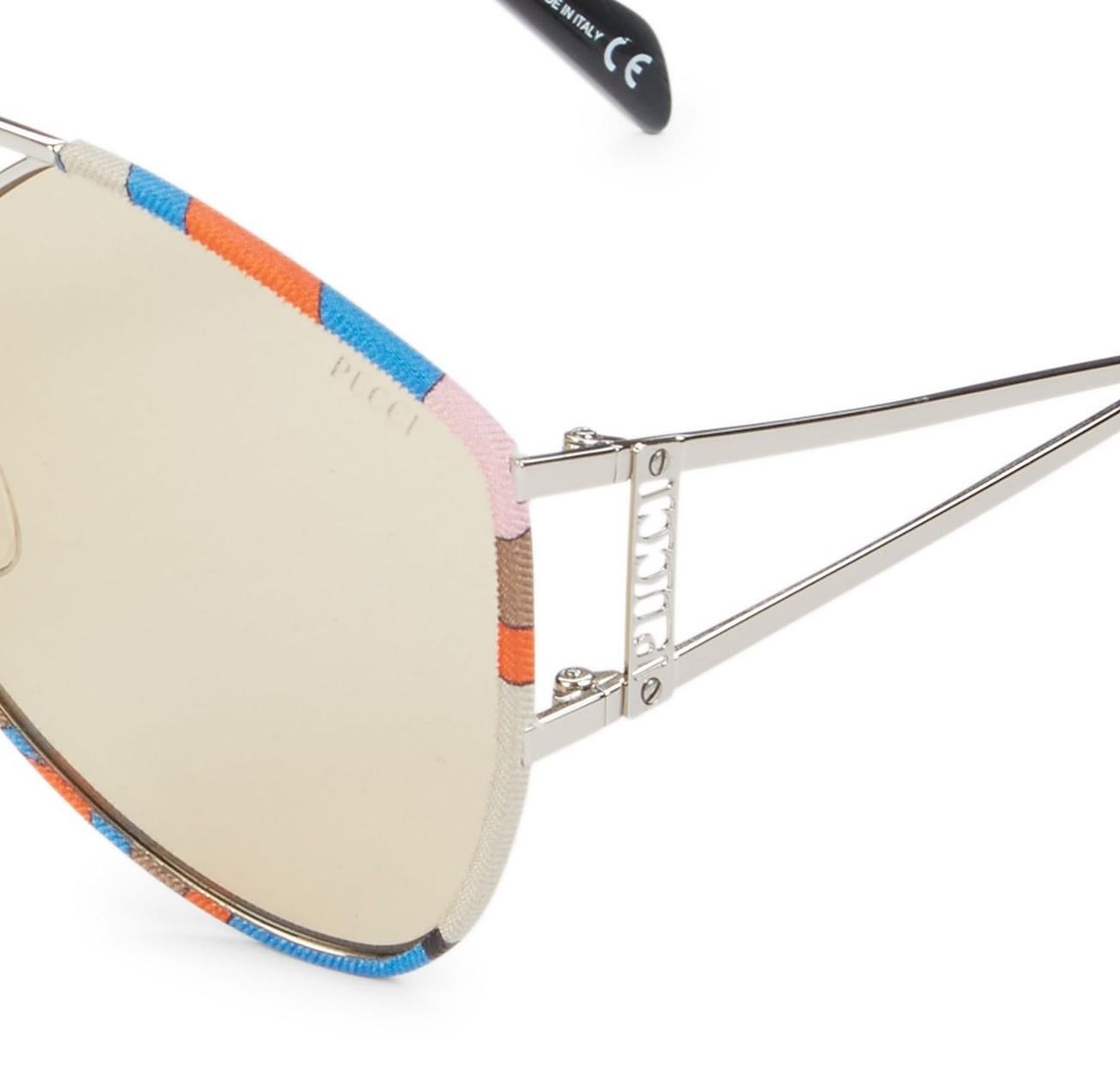 De las mujeres Nuevo Emilio Pucci Gafas de sol de aviador con funda en venta