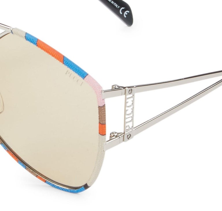 New Emilio Pucci Aviator Sunglasses With Case For Sale at  display picture 1