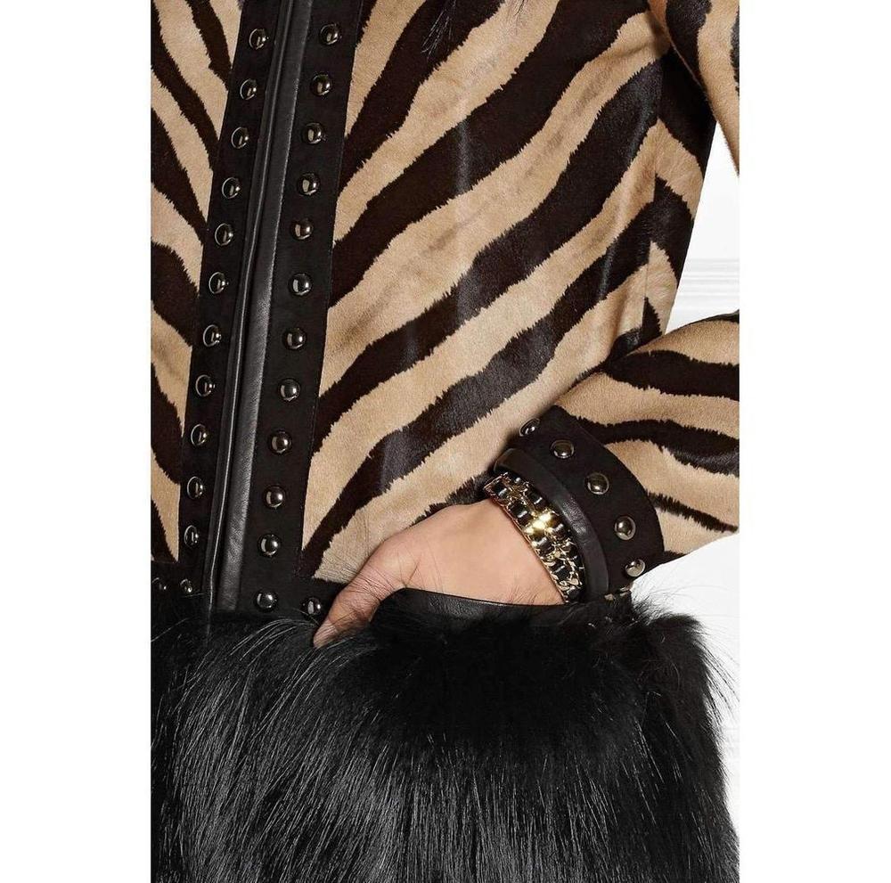 Women's New Emilio Pucci Beige Fox and Kidassia On Ponyskin Coat IT40 US 4 For Sale