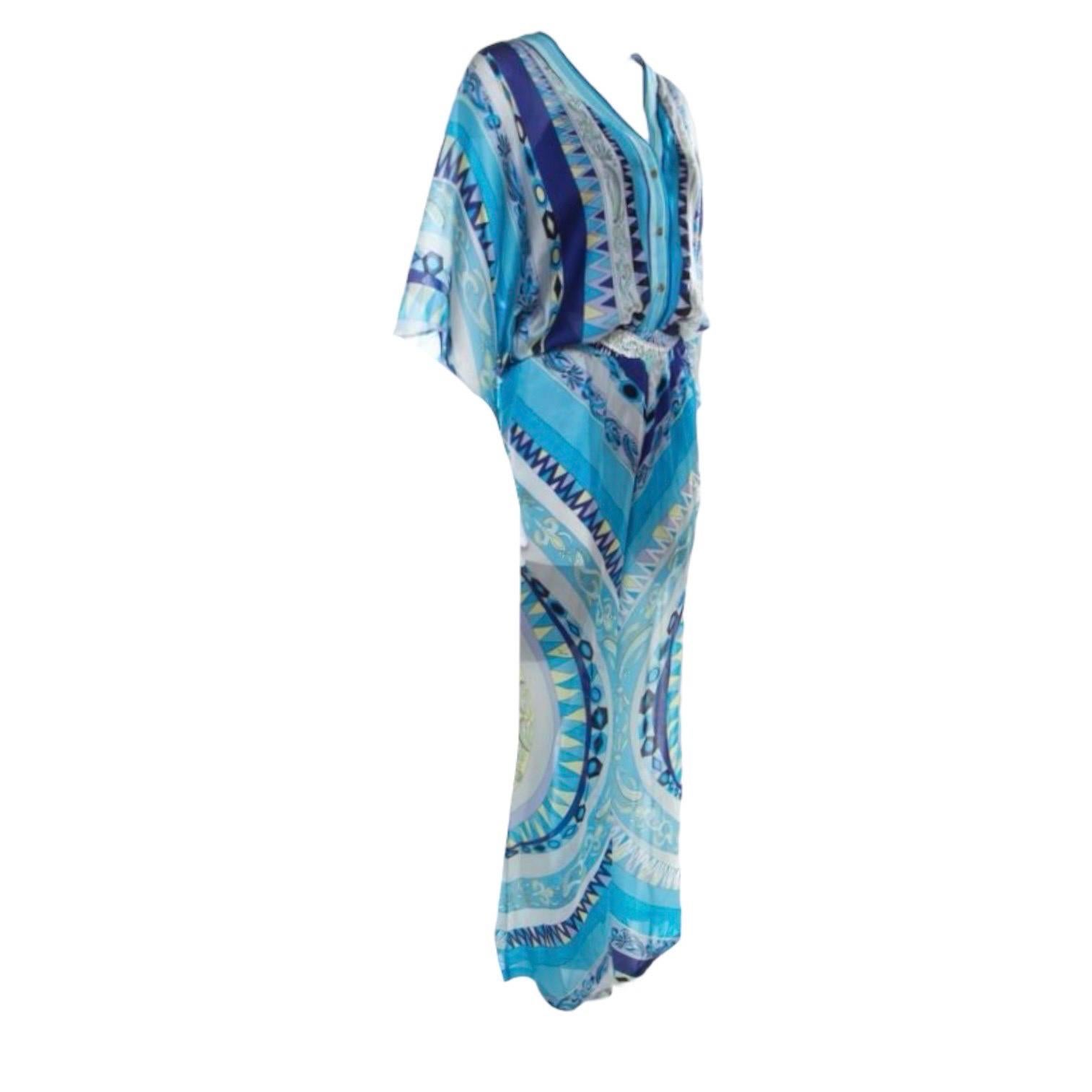 Rare and exclusive piece by EMILIO PUCCI
EMILIO PUCCI print silk jumpsuit
Signature piece with the timeless EMILIO PUCCI print
Finest chiffon silk
    