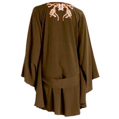 NEW Emilio Pucci Embroidered Beaded Kaftan Dress with Belt 44