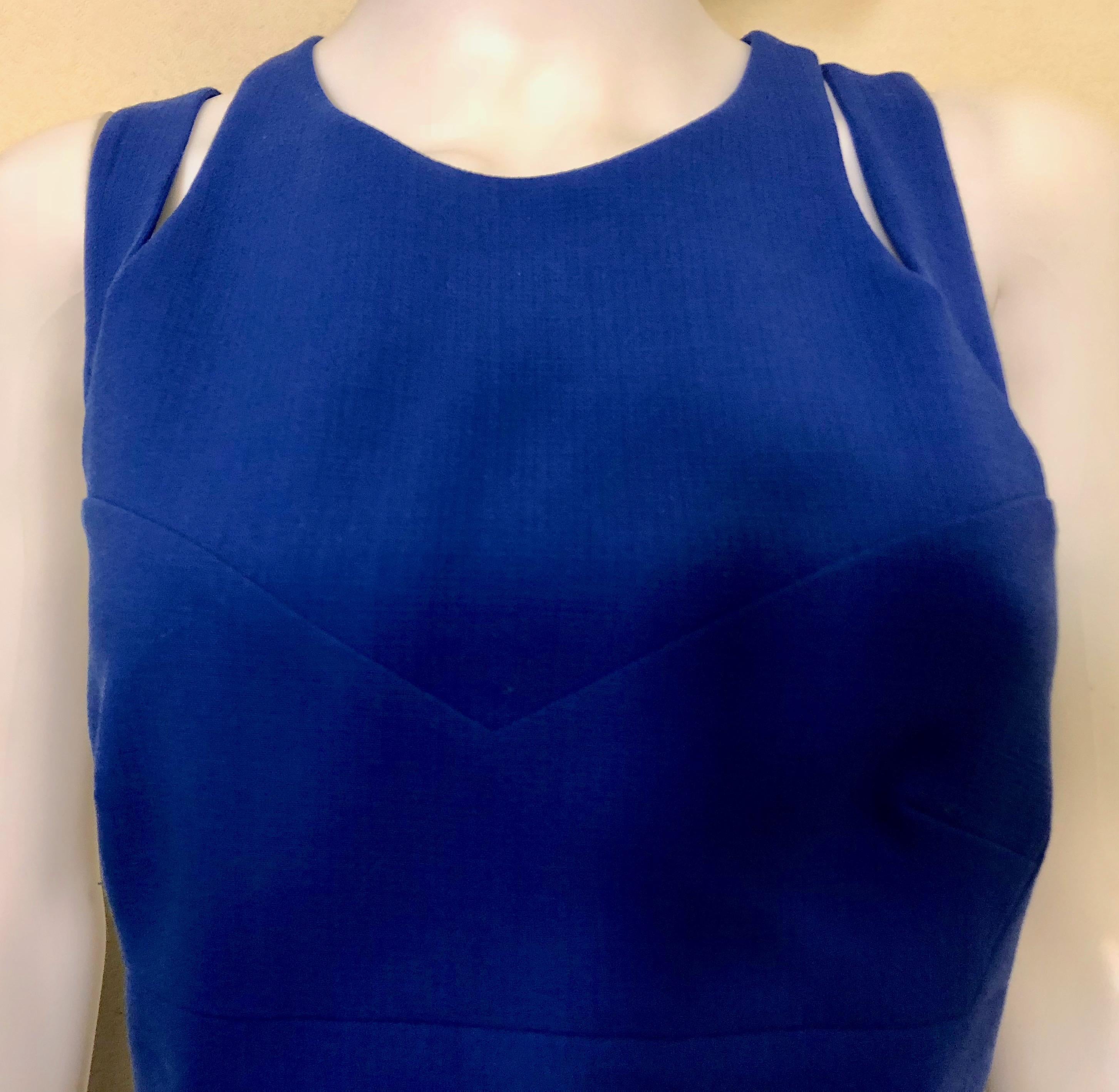 Presented here is a beautiful Emilio Pucci royal blue dress. The tags are still on the dress. The retail is 1595 dollars. These are Italian sizes so please pay careful attention to them. It is listed as an Italian size 42 and a French 38 and a USA