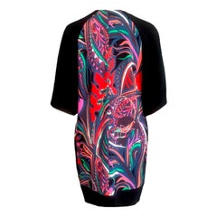 NEW Emilio Pucci Multicolor Signature Print Tunic Dress with Chain Detail 38
