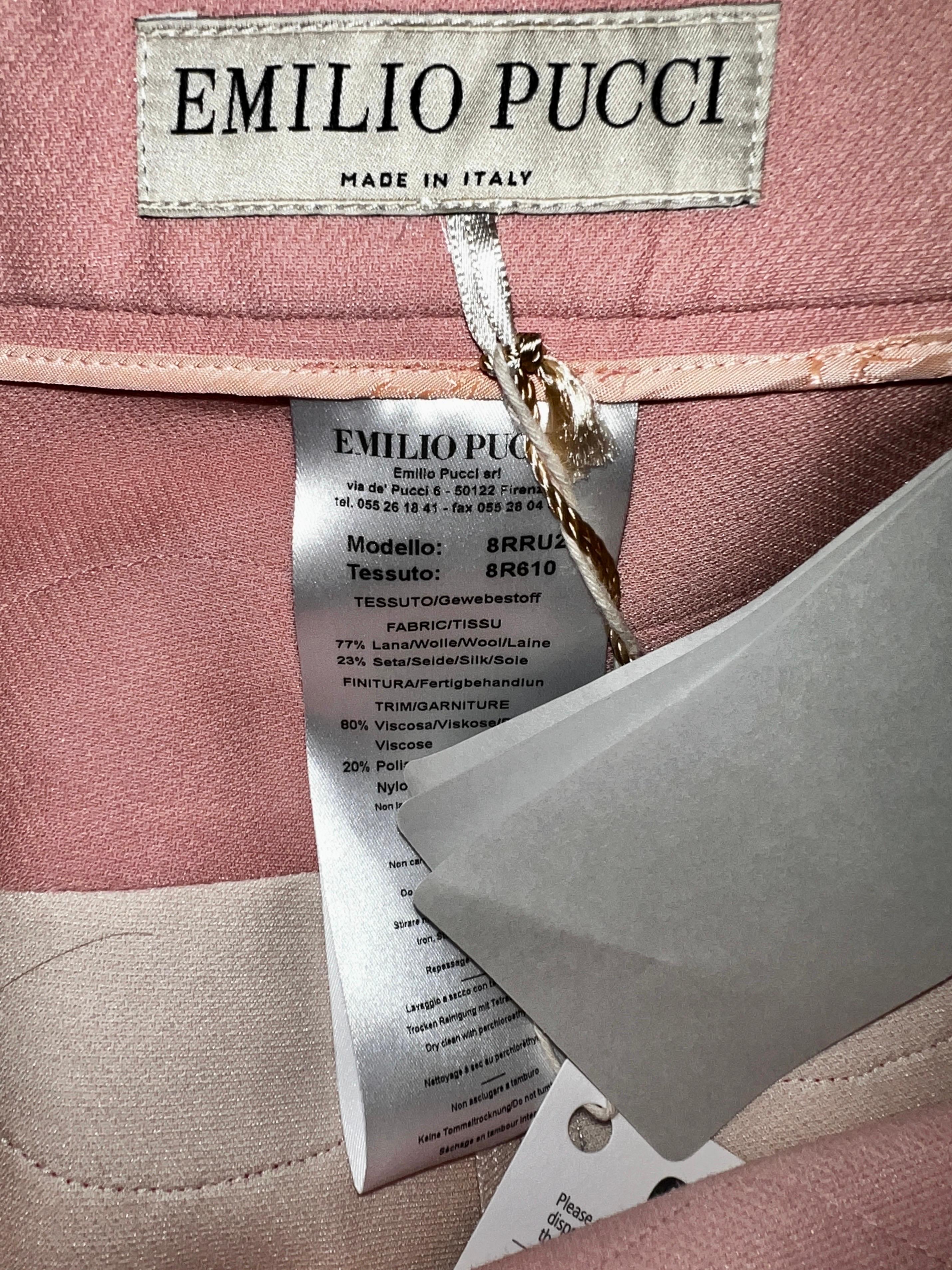 NEW Emilio Pucci Blush Hot Pants Shorts with Lace Trimmings 44 For Sale 1