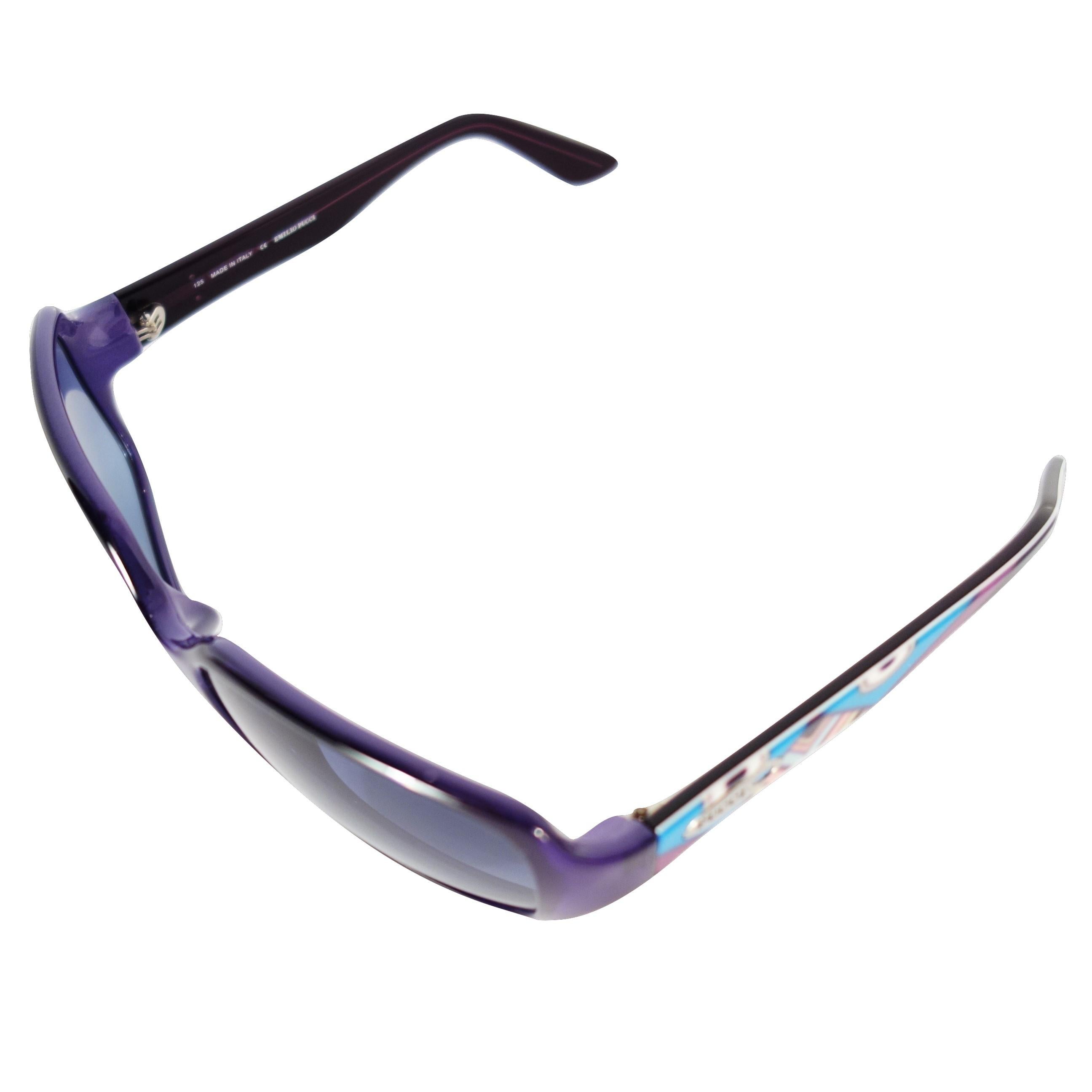 Neu Emilio Pucci Lila Logo-Sonnenbrille  Mit Etui und Schachtel 5