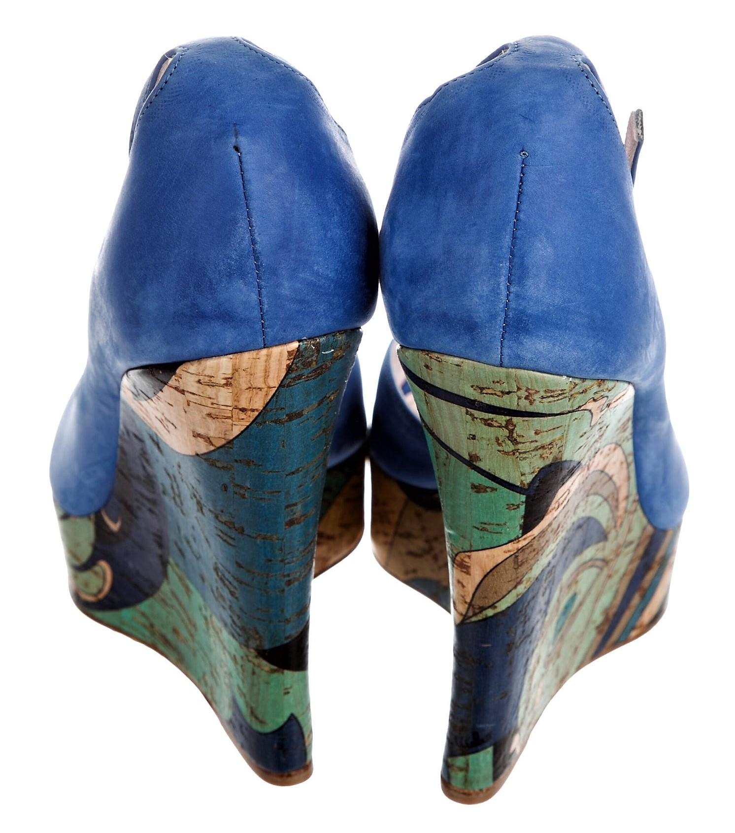 Emilio Pucci - Escarpins à talons compensés, défilé, taille 37, état neuf Neuf - En vente à Leesburg, VA