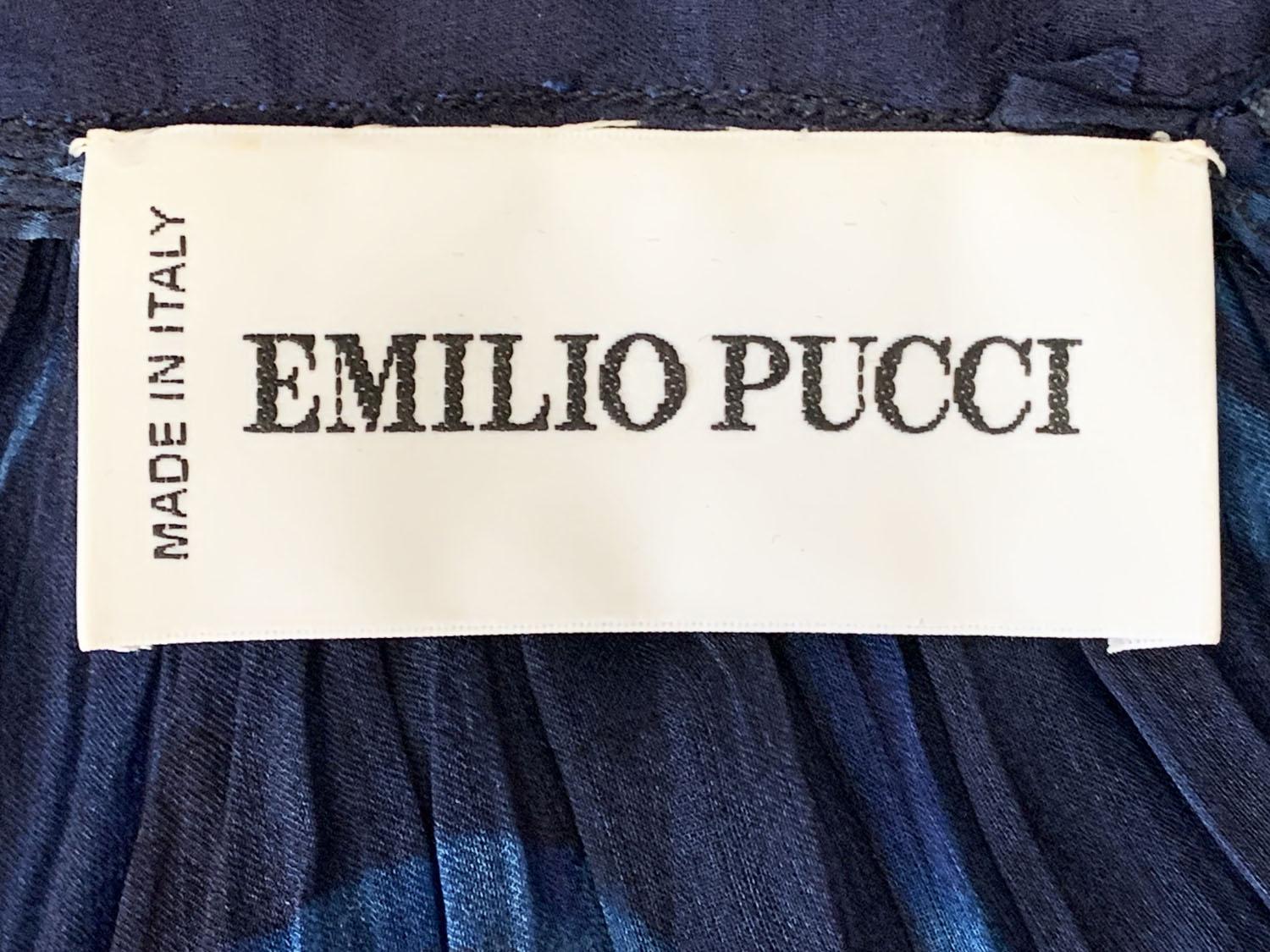 New Emilio Pucci S/S 2011 Runway Blue Silk High-Low Lace-up Open Back Dress US 8 For Sale 11