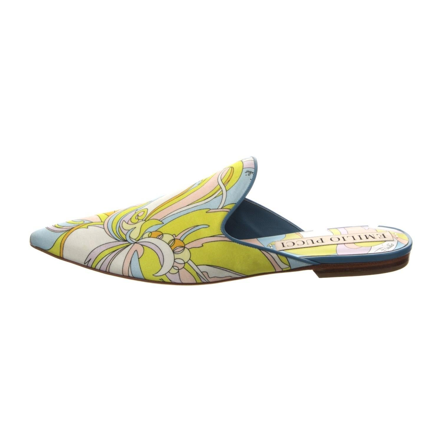 Nuevo Emilio Pucci Satin Slides Mules Resort 2018 Sz 36.5 $925 Beige en venta