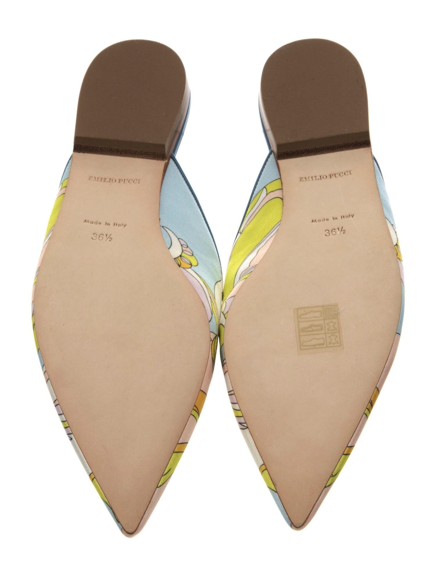 Nuevo Emilio Pucci Satin Slides Mules Resort 2018 Sz 36.5 $925 en venta 4