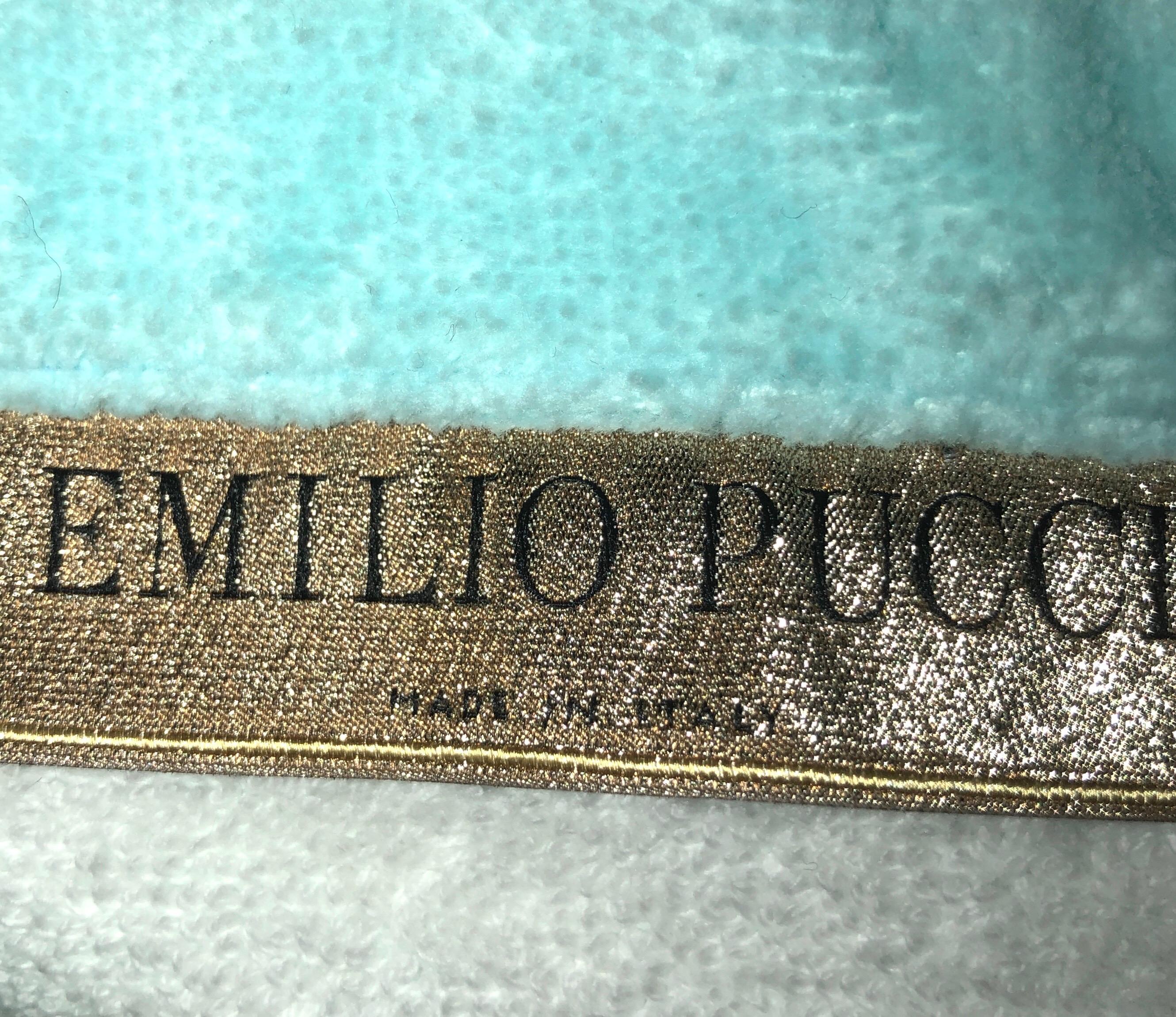 NEW Emilio Pucci Siganture Print XL Size Terry Cloth Beach Pool Towel  1