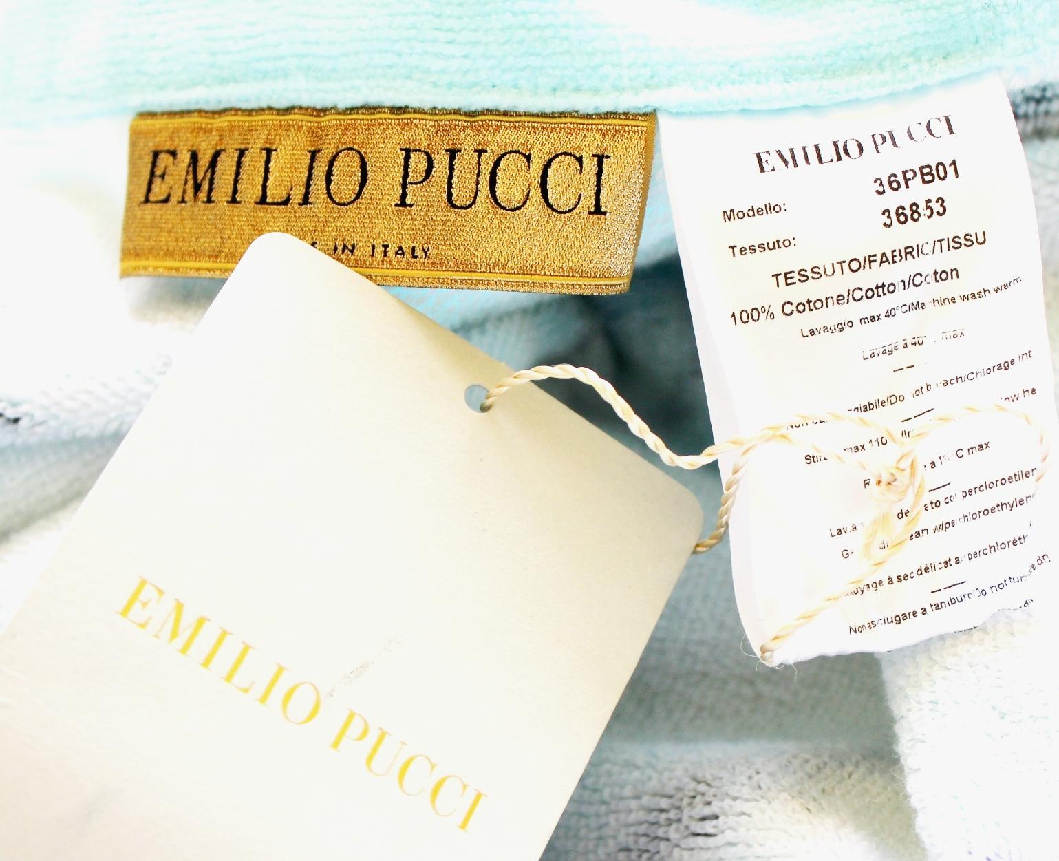 NEW Emilio Pucci Siganture Print XL Size Terry Cloth Beach Pool Towel  2