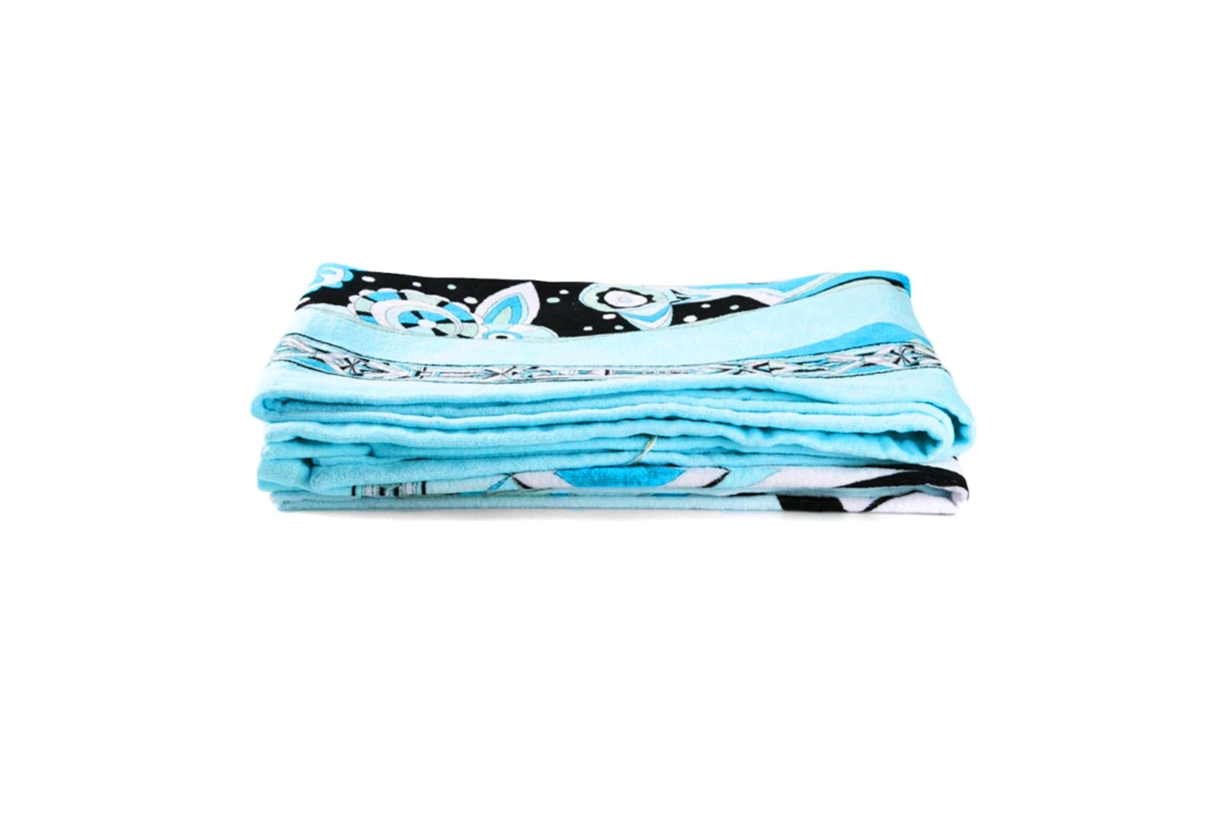 NEW Emilio Pucci Siganture Print XL Size Terry Cloth Beach Pool Towel 4