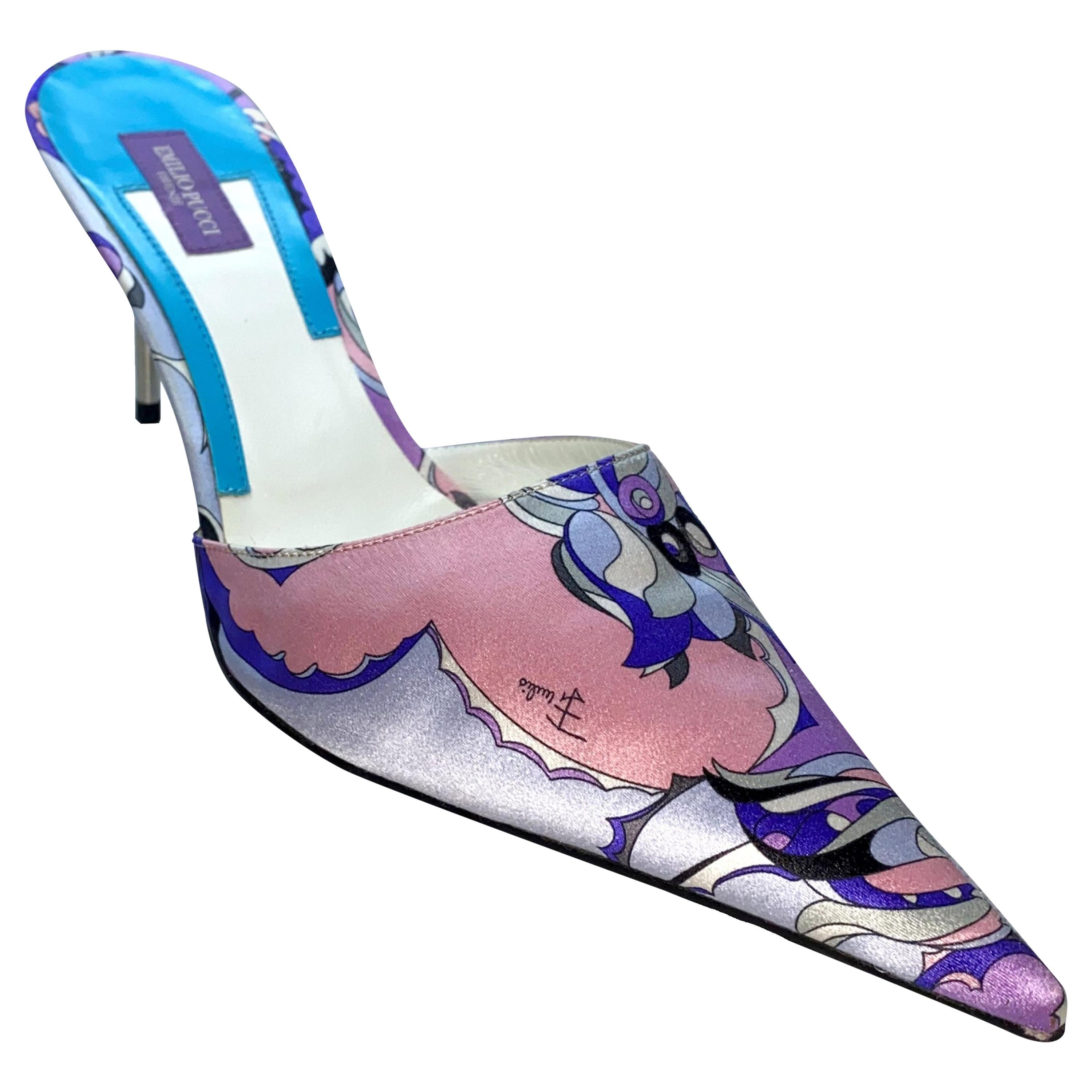 NEW Emilio Pucci Signature Print Mules Heels Shoes at 1stDibs | emilio pucci  pumps, emilio pucci heels, pucci heels