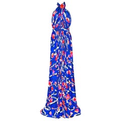 NEU Emilio Pucci Signaturdruck  Neckholder Maxikleid Kleid 42