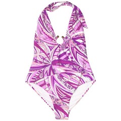 NEW Emilio Pucci Signature Print One-Piece Swimsuit Swimwear