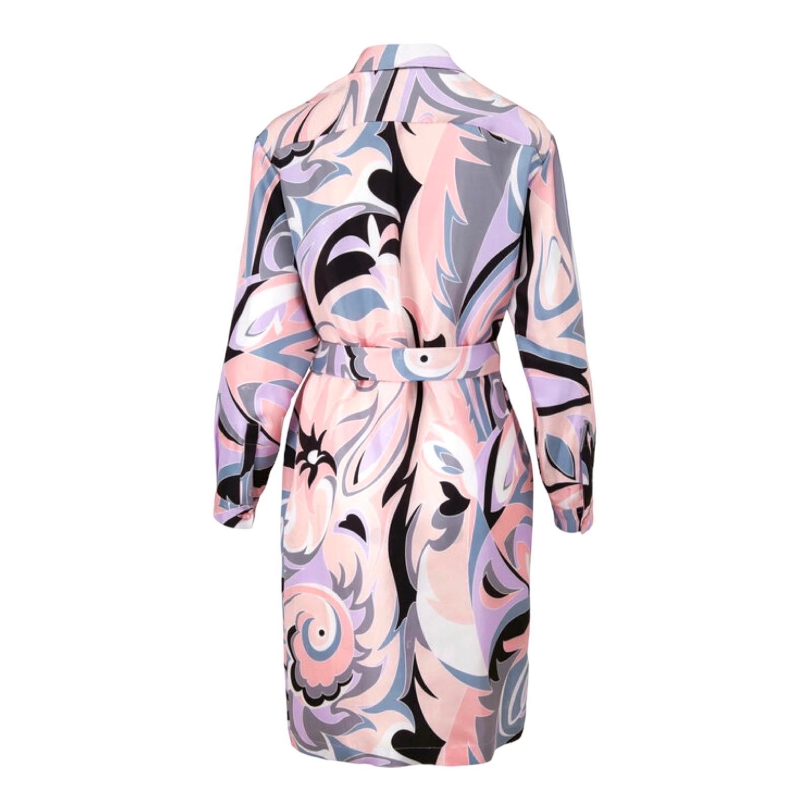 Emilio Pucci's collection fit for Capri and other seaside havens. Made from fluid silk-twill, this midi dress is printed with the famous Pucci print.
It can be cinched at the waist with the self-tie belt.


Beautiful Emilio Pucci Silk Dress
In the