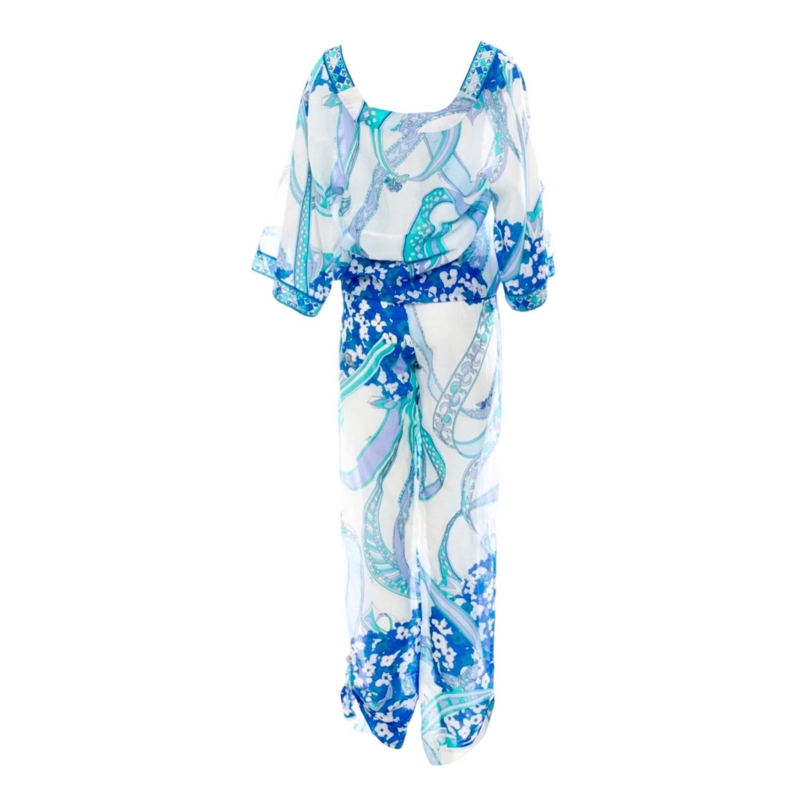 Gorgeous EMILIO PUCCI jumpsuit
Finest signature print silk voile discreetly signed with 