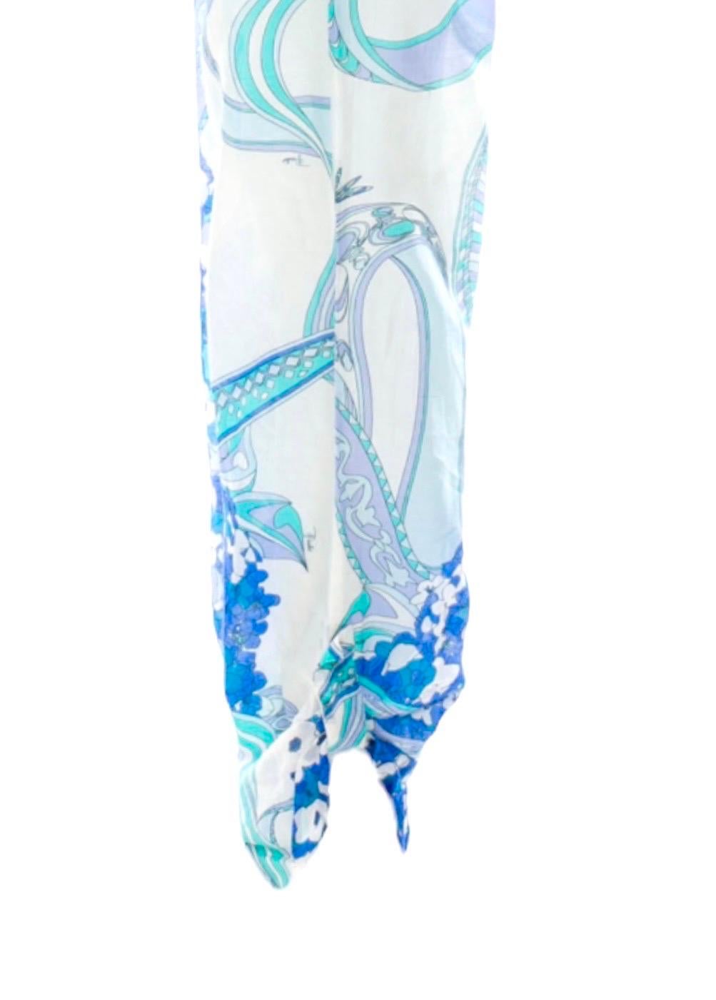 Women's NEW Emilio Pucci Signature Print Silk Voile Jumpsuit Overall 44