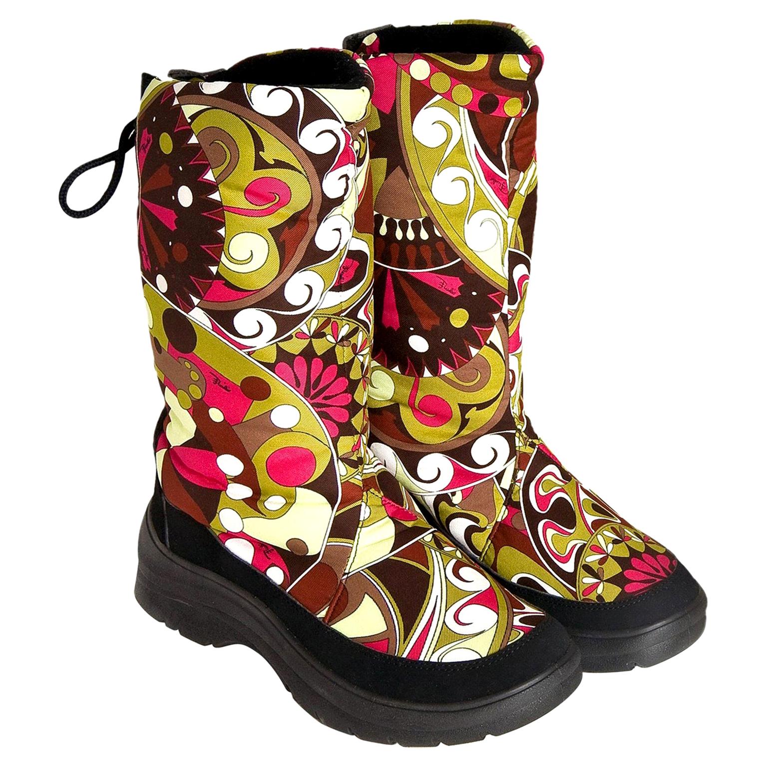 New Emilio Pucci Ski Snow Rain Boots Sz 38