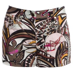 NEW Emilio Pucci Tropical Signature Floral Animal Print Hot Shorts Pants 42